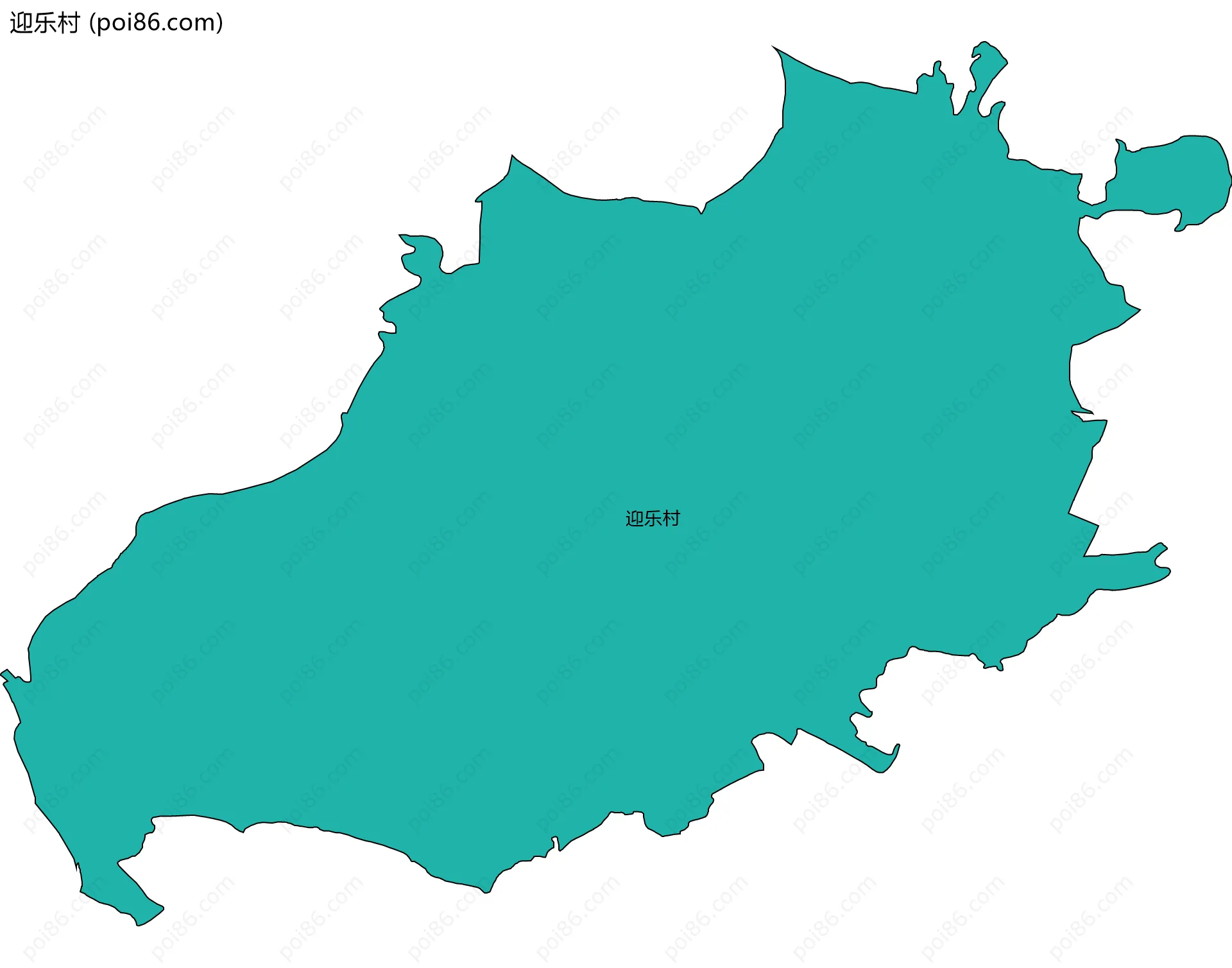 迎乐村边界地图