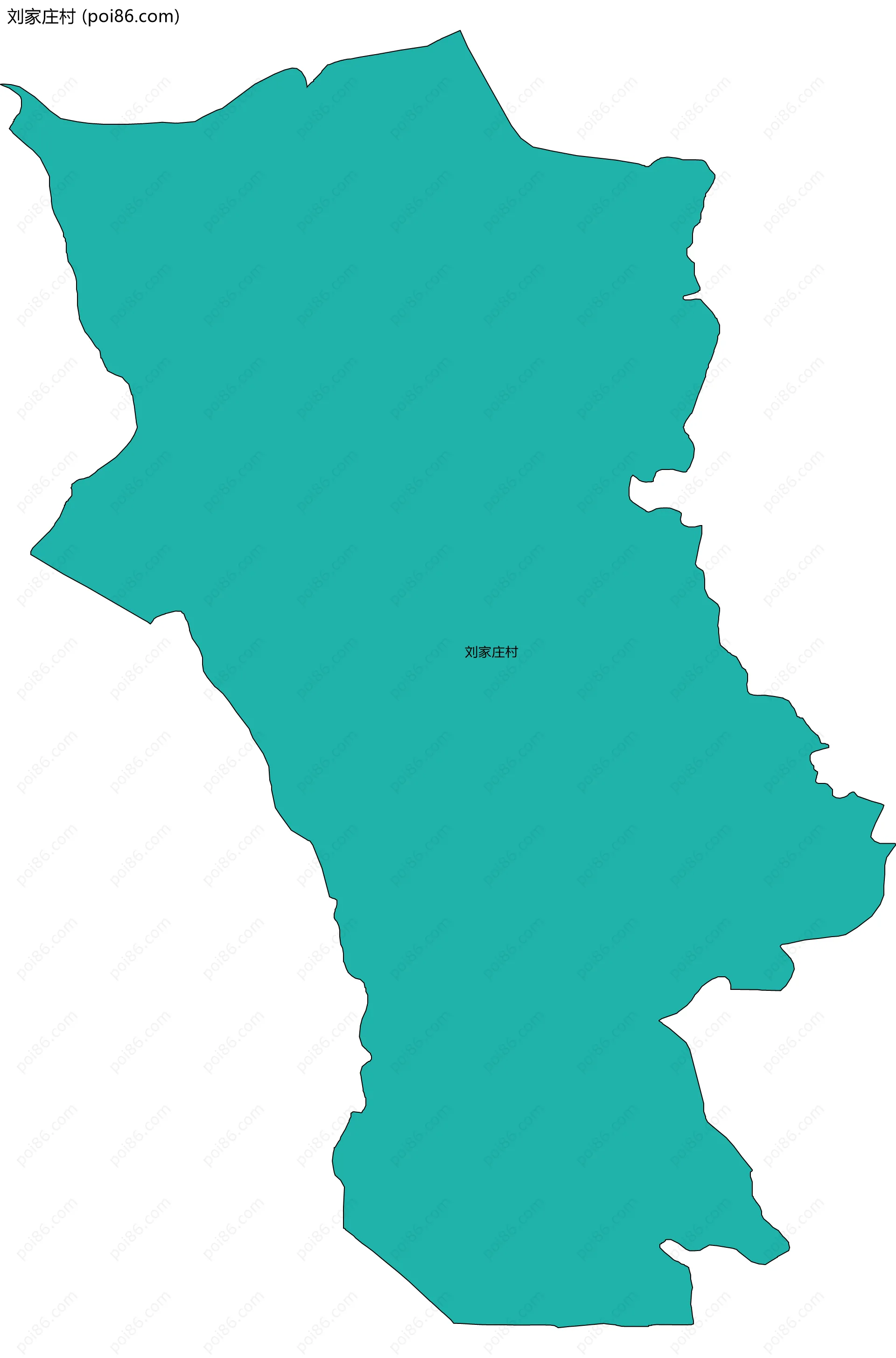 刘家庄村边界地图