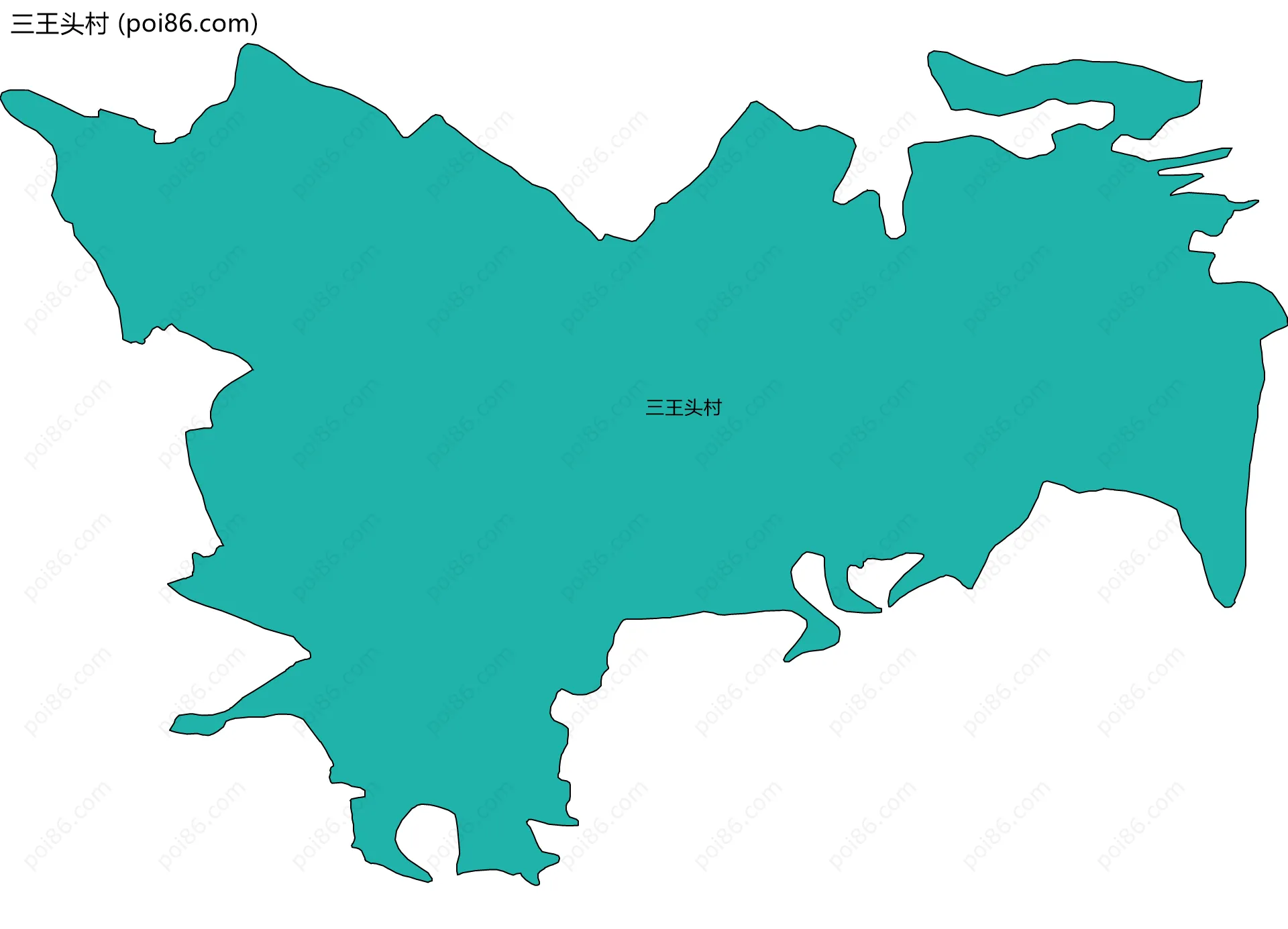 三王头村边界地图