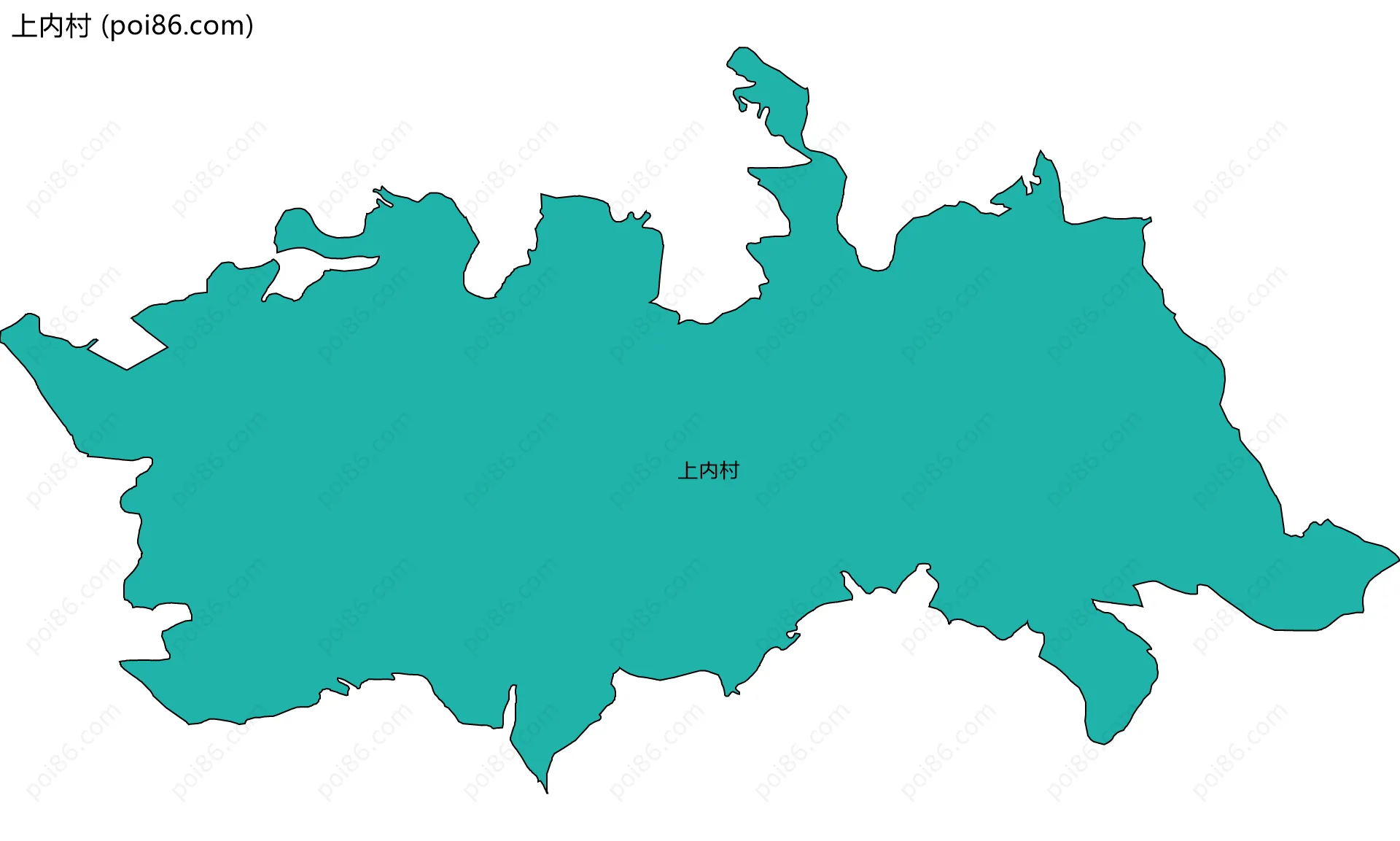 上内村边界地图