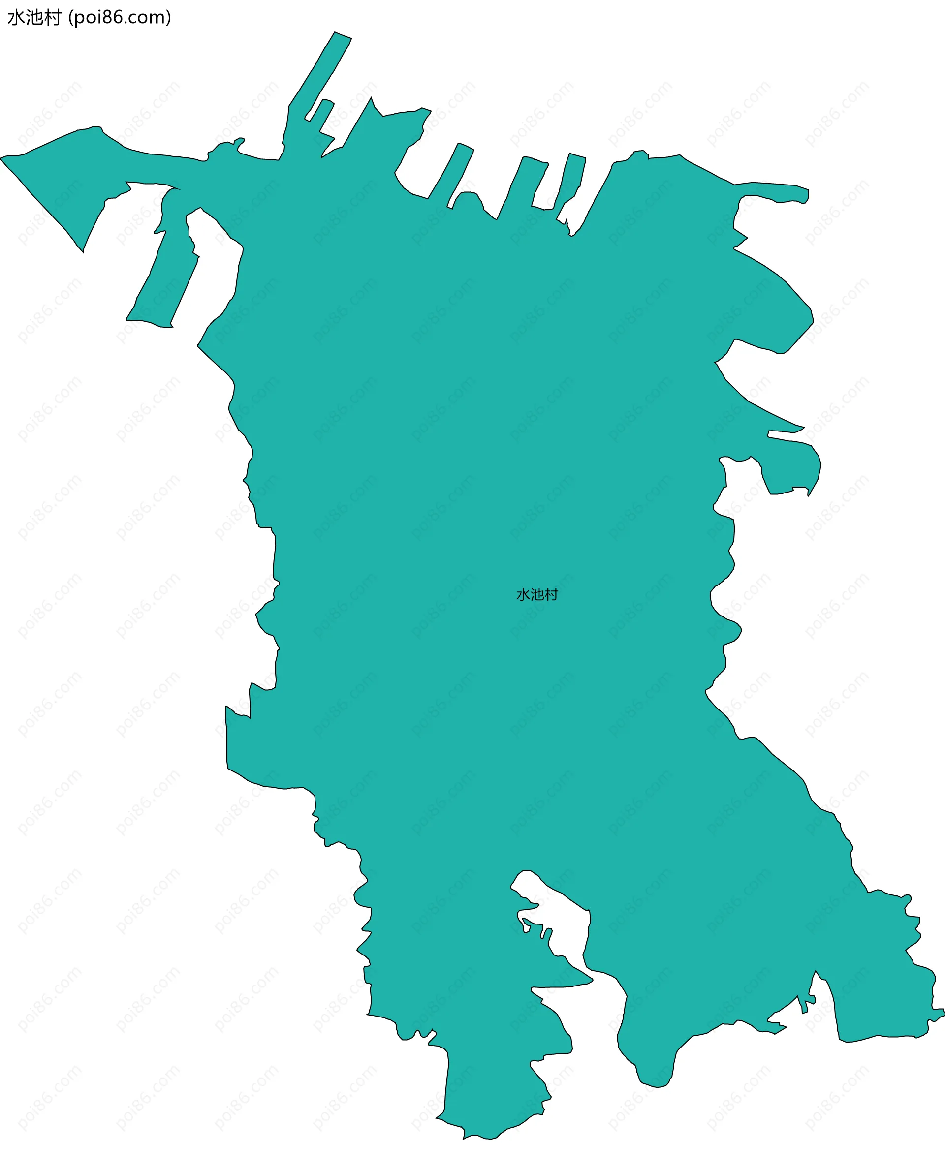 水池村边界地图