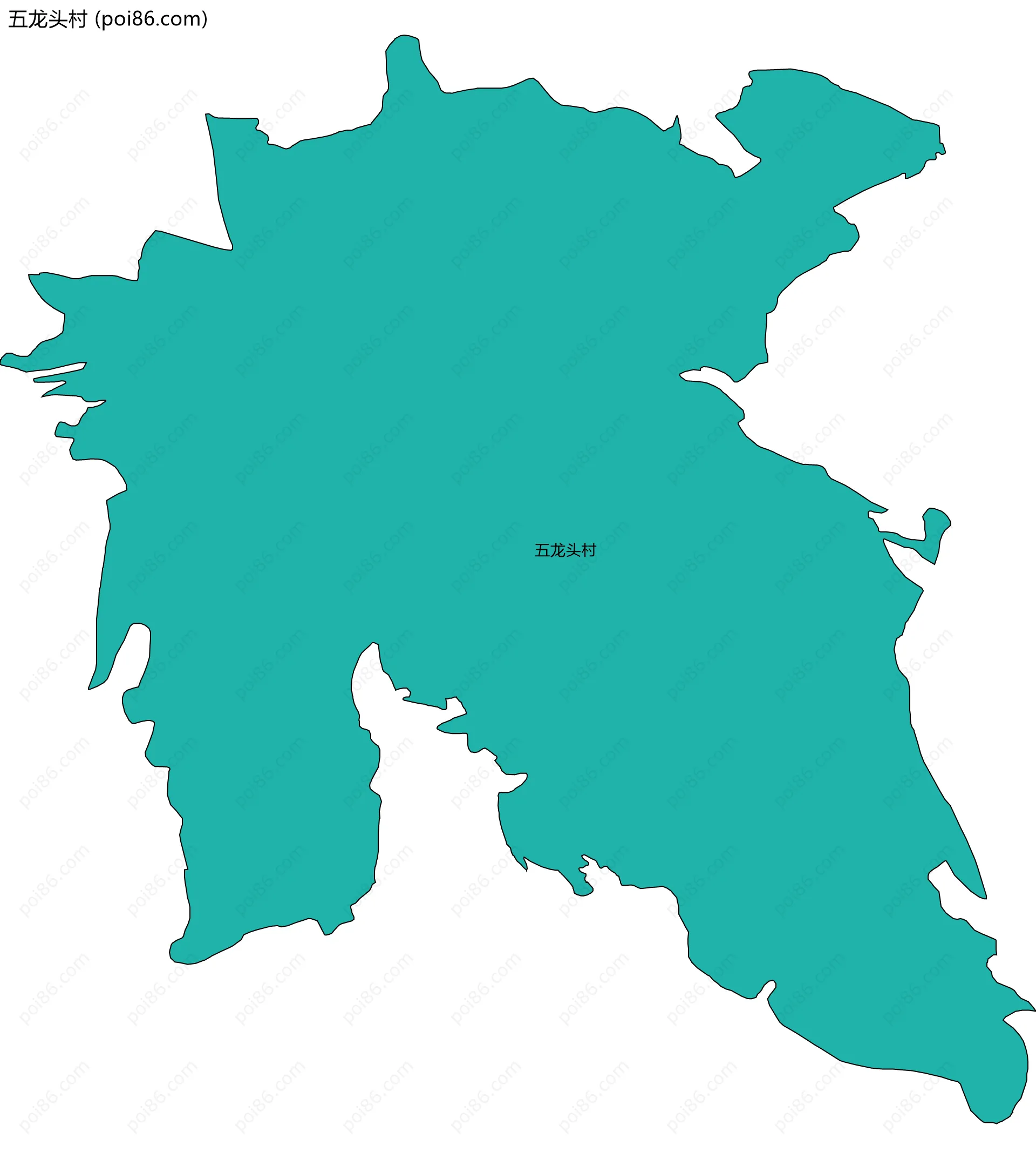 五龙头村边界地图