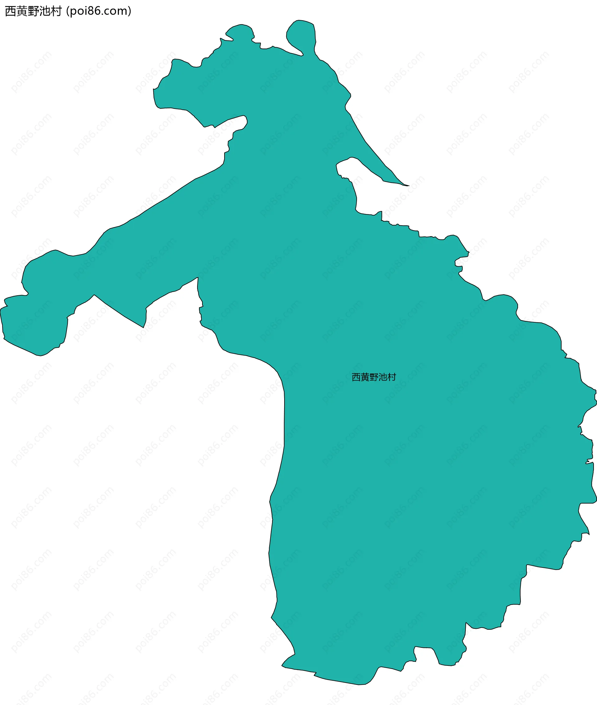 西黄野池村边界地图