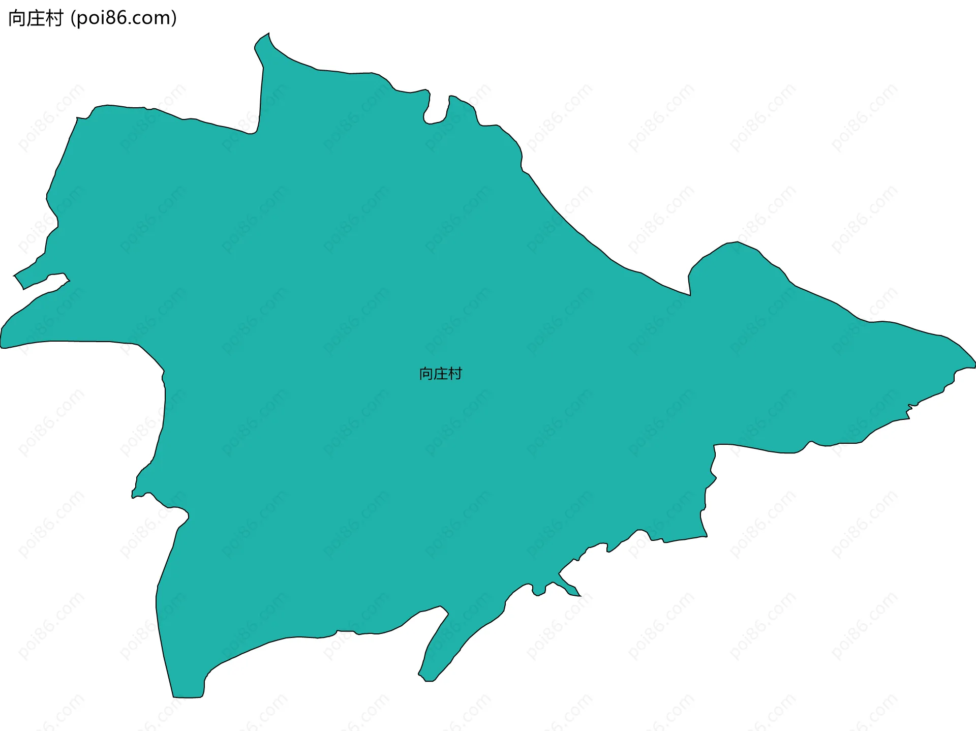 向庄村边界地图