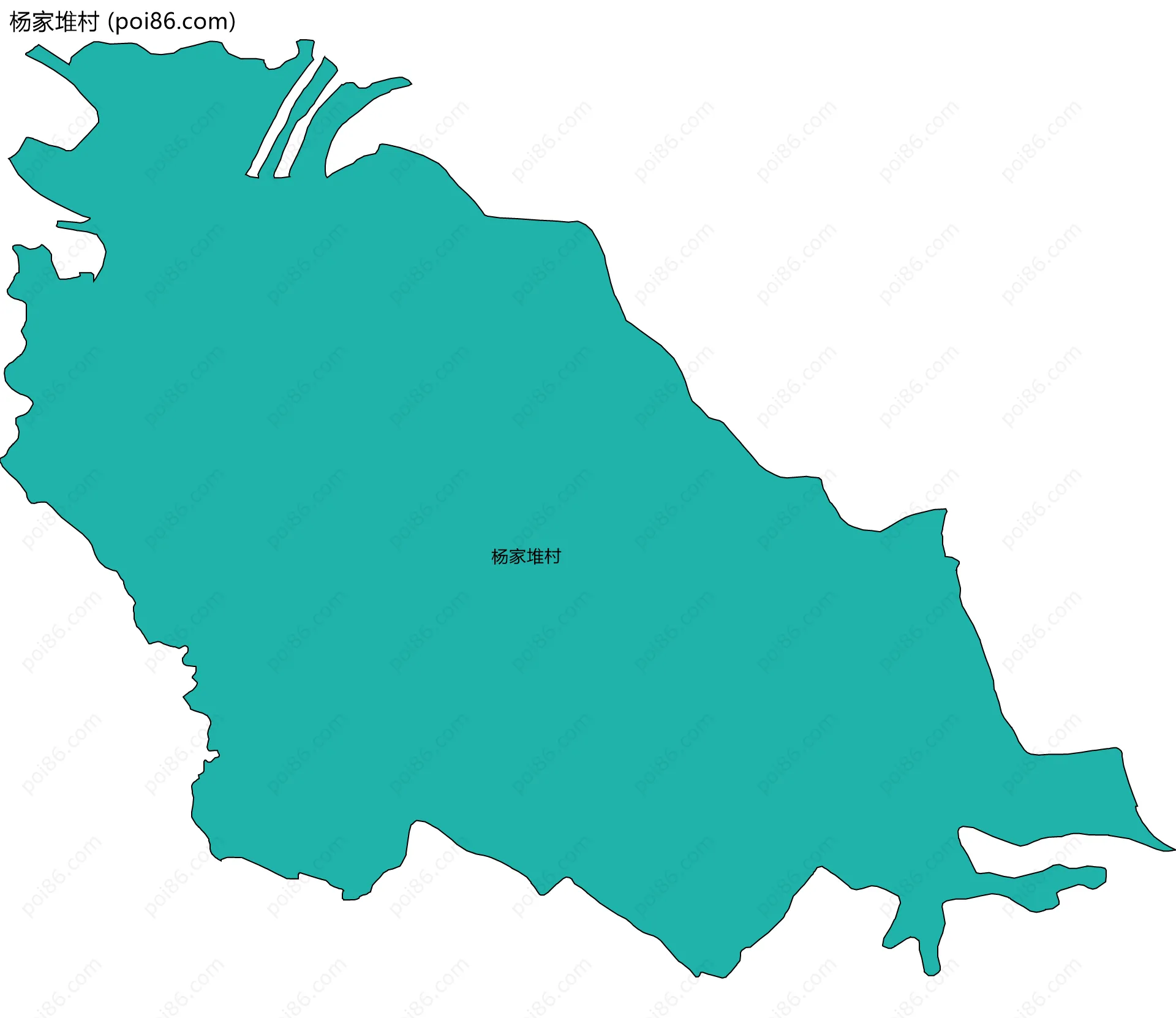 杨家堆村边界地图