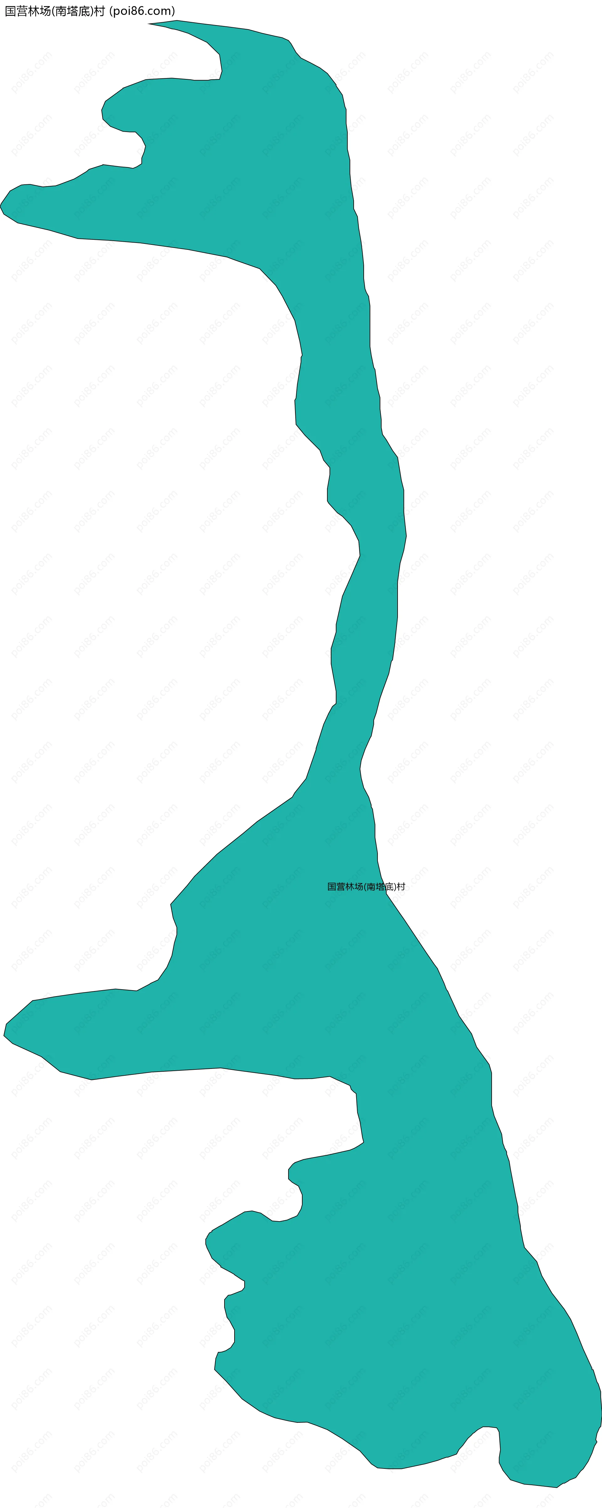 国营林场(南塔底)村边界地图