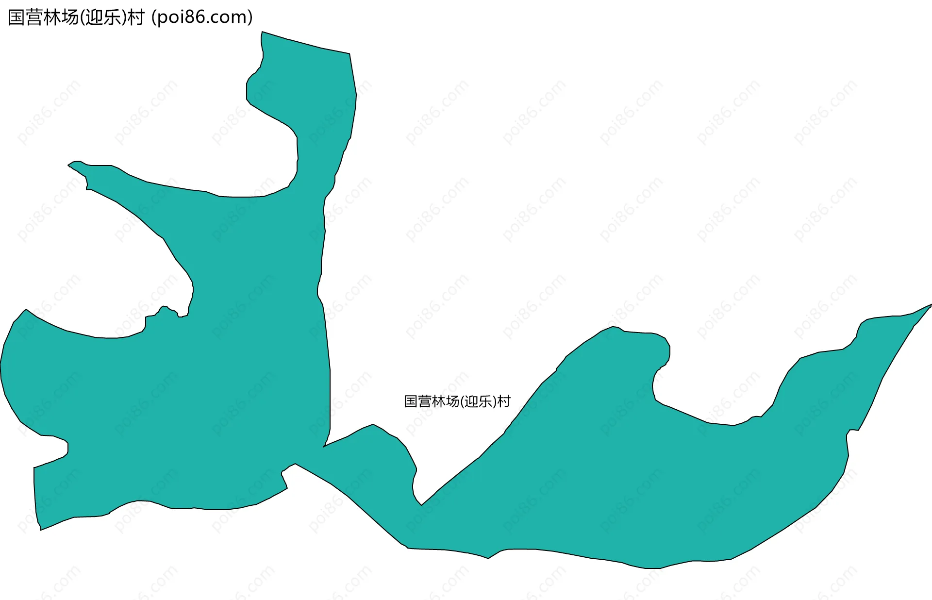 国营林场(迎乐)村边界地图