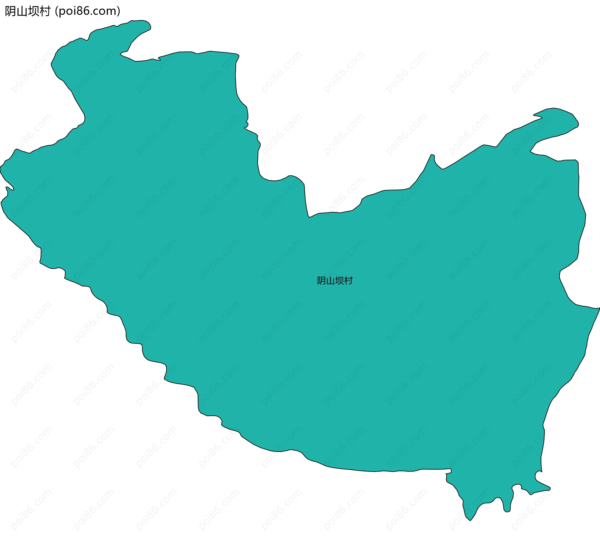 阴山坝村边界地图