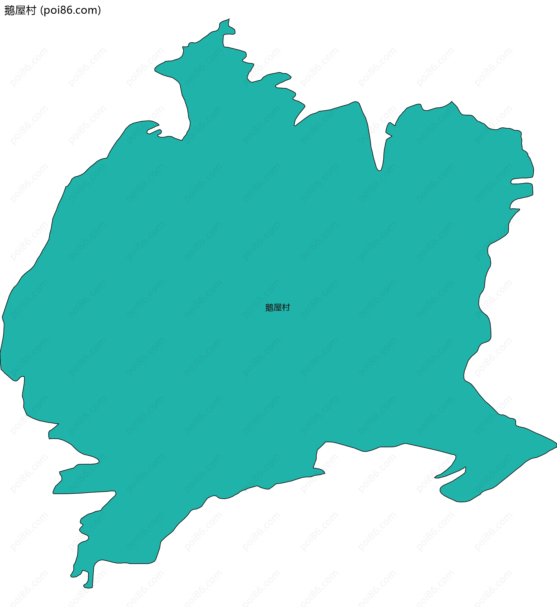 鹅屋村边界地图