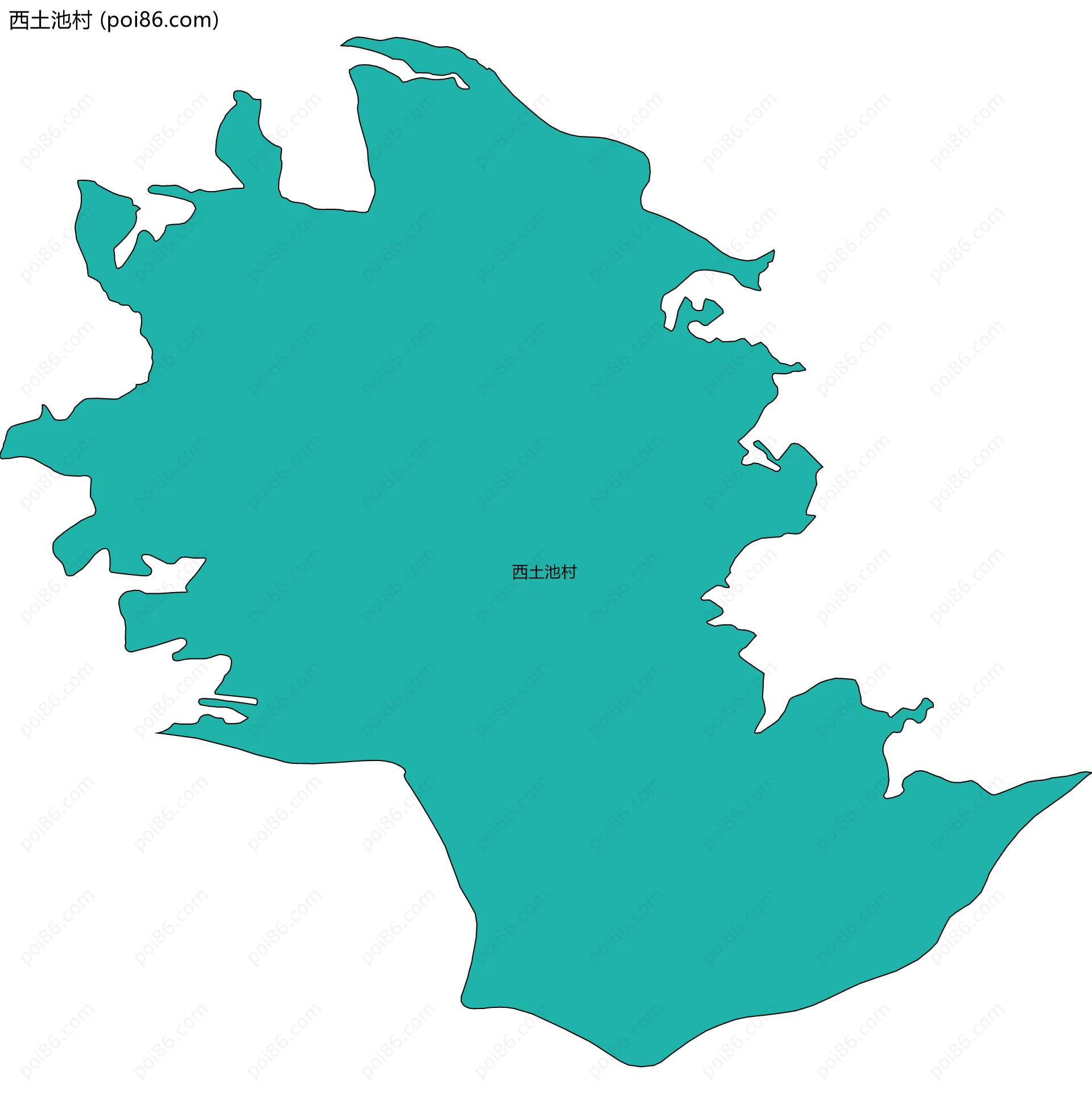 西土池村边界地图