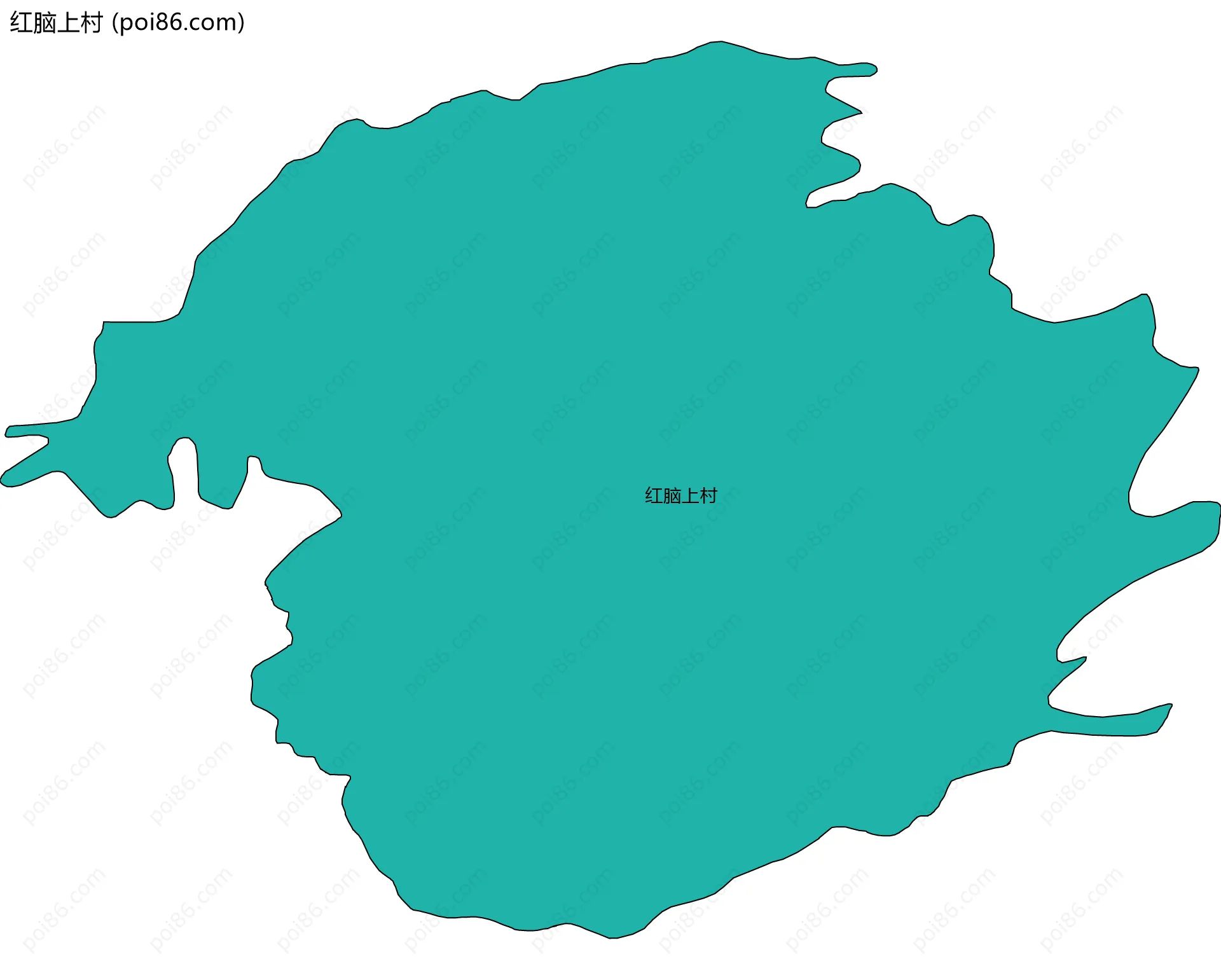 红脑上村边界地图