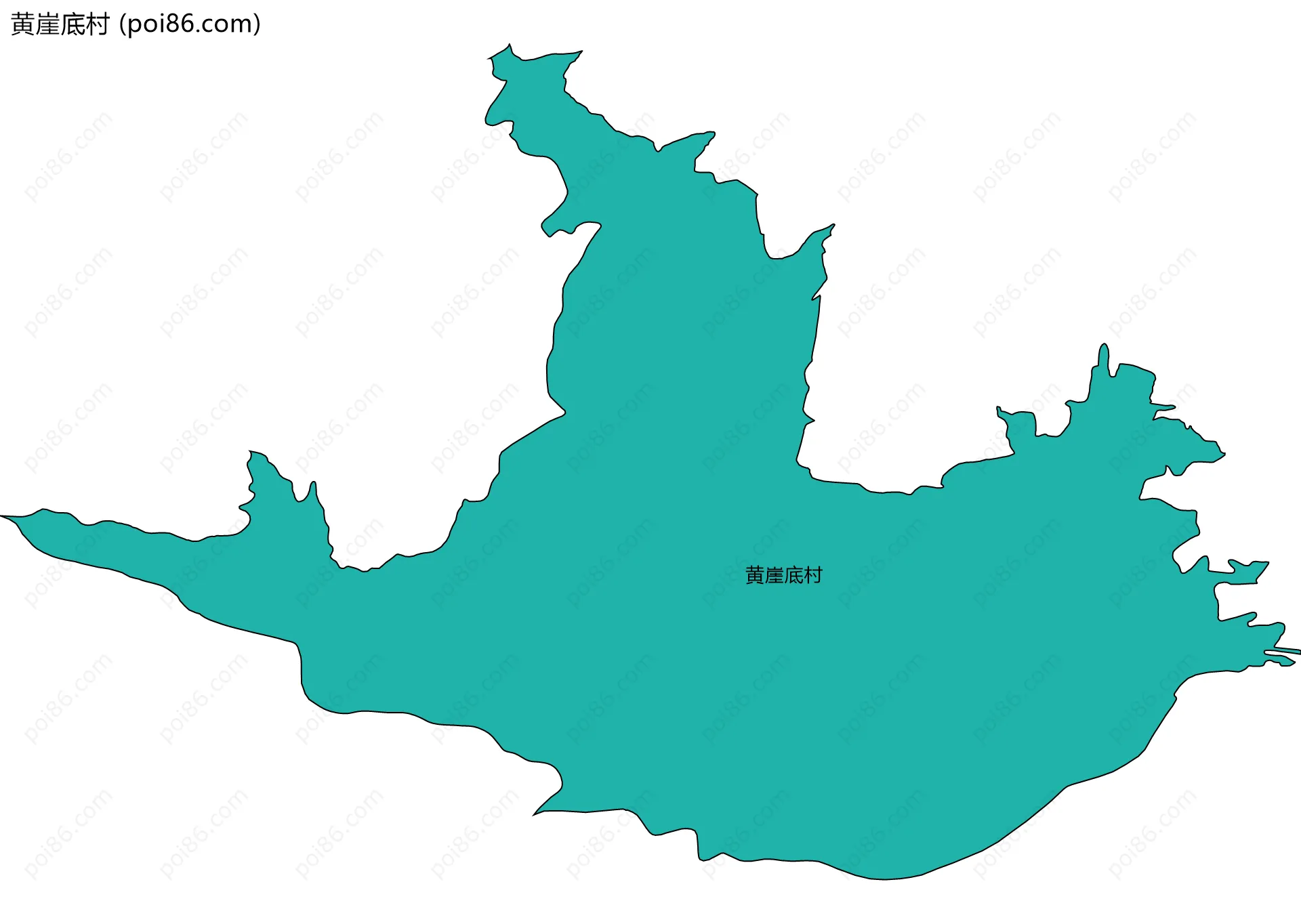 黄崖底村边界地图