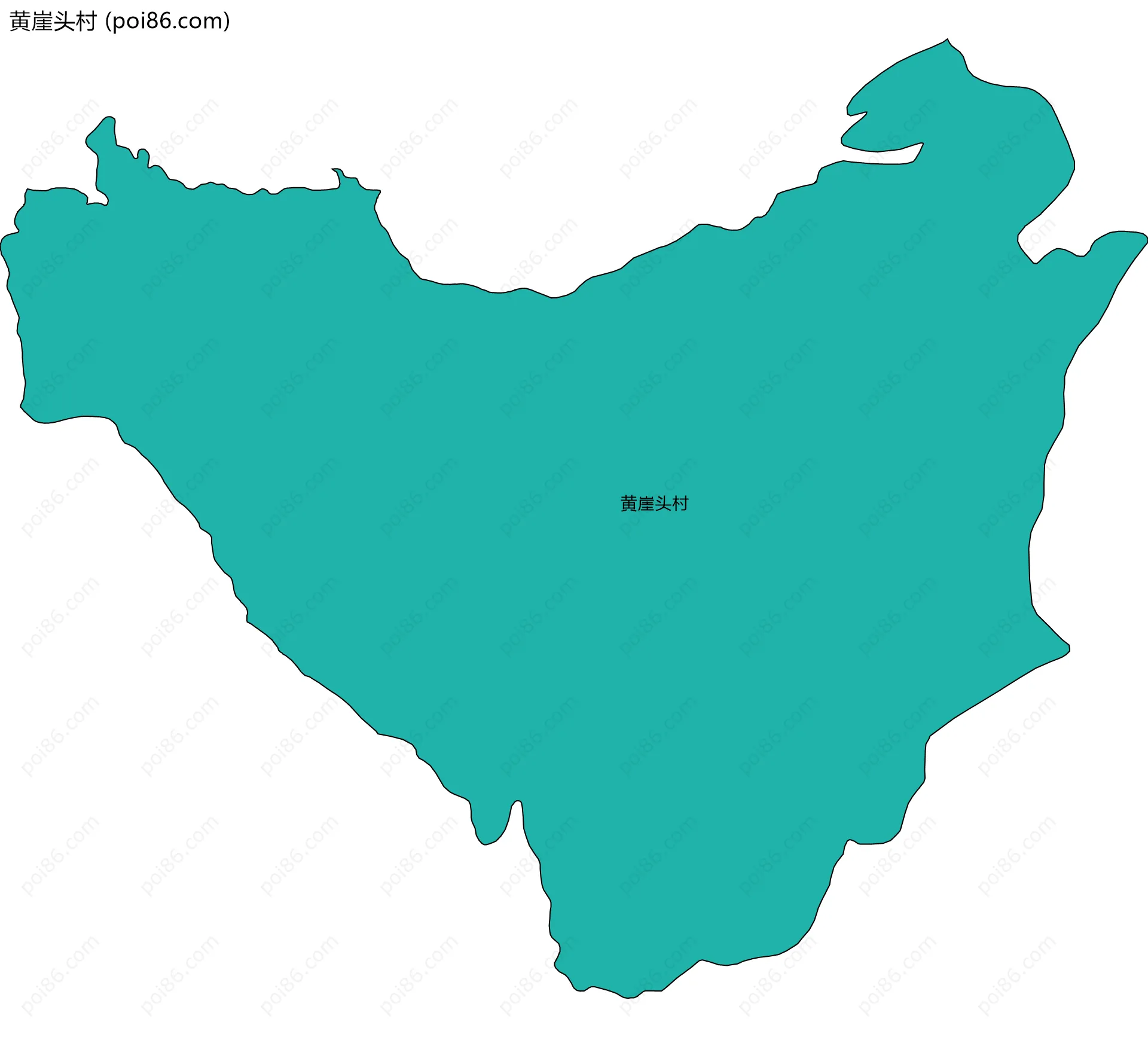 黄崖头村边界地图