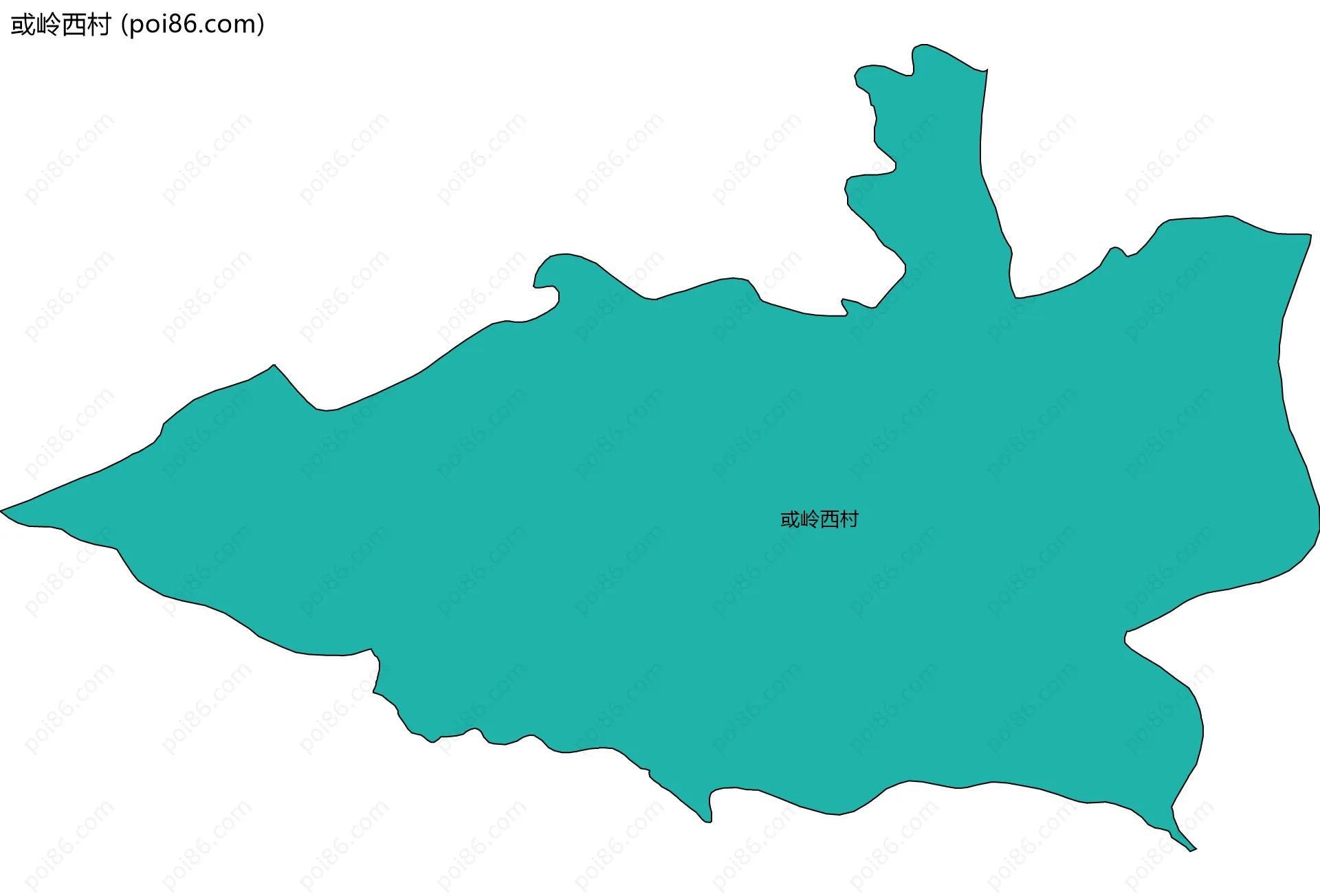 或岭西村边界地图