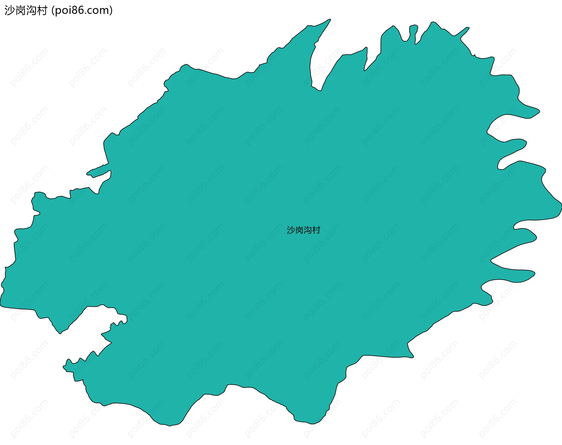 沙岗沟村边界地图