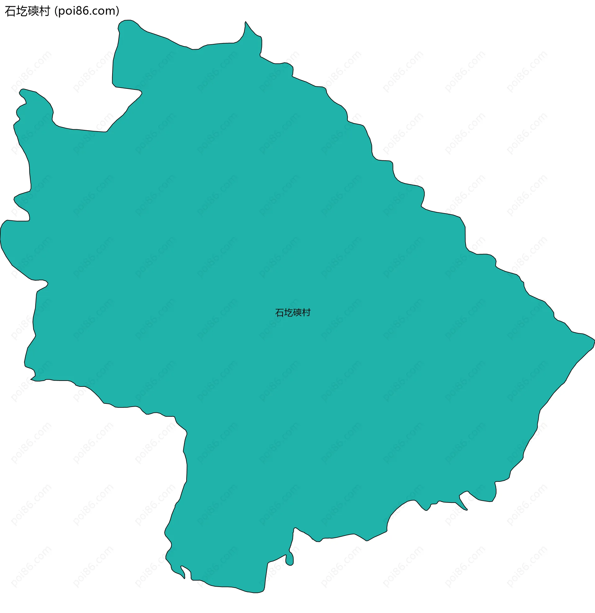 石圪磢村边界地图