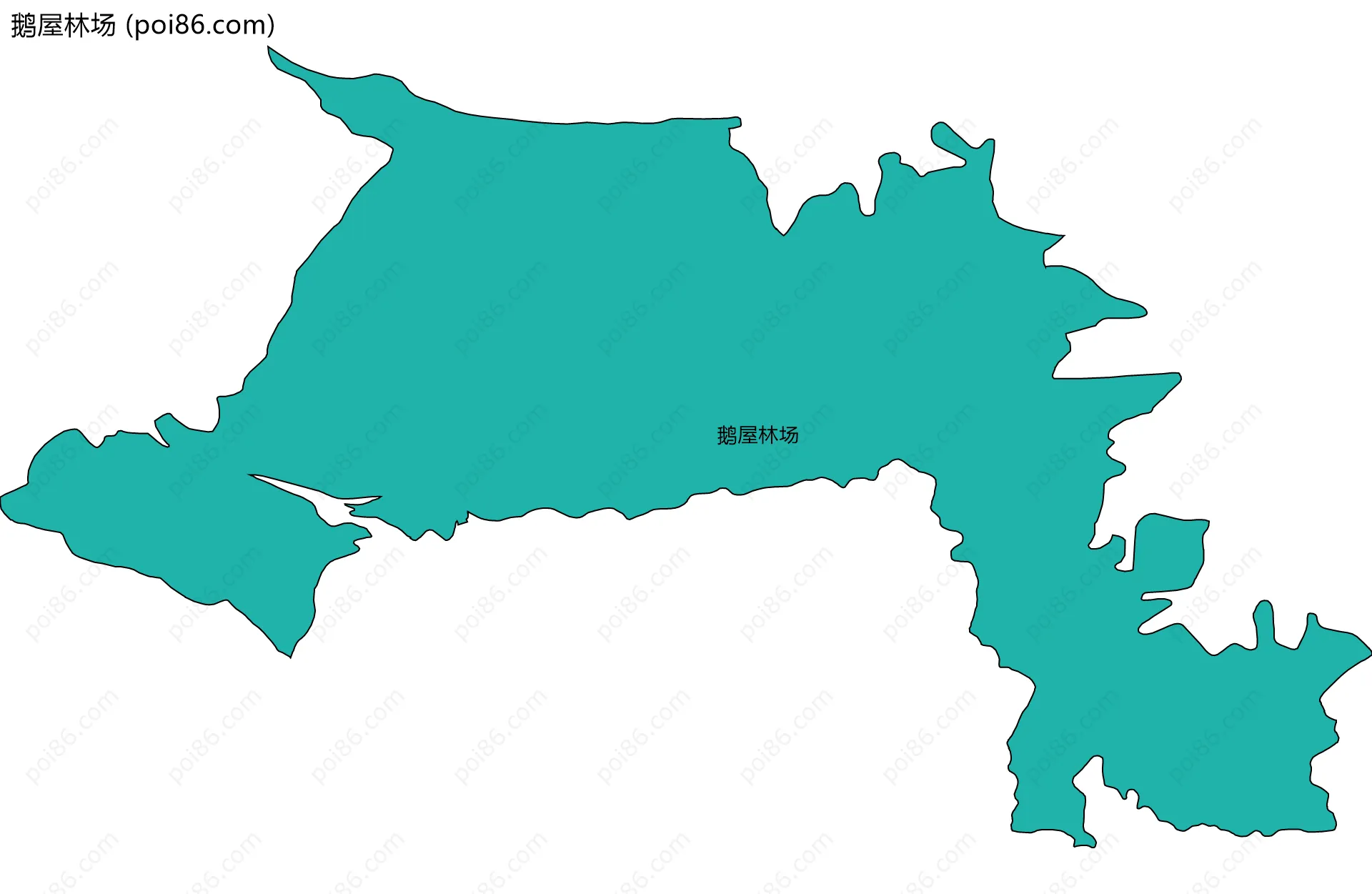 鹅屋林场边界地图