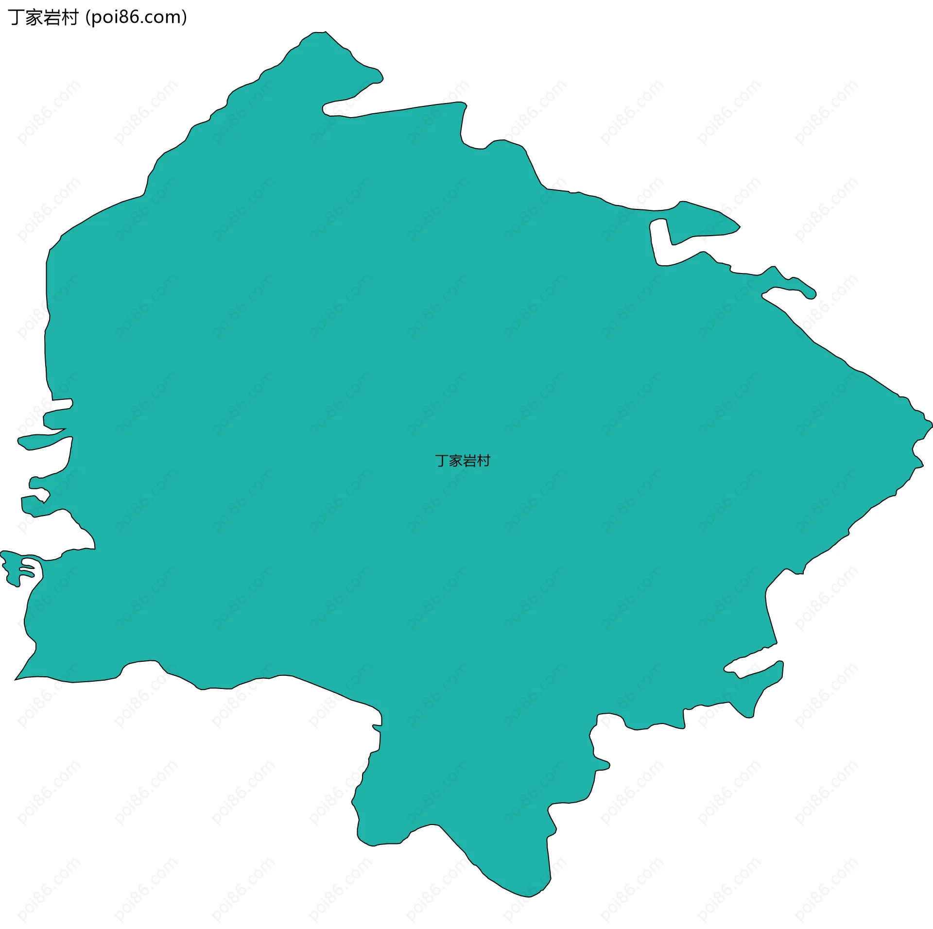 丁家岩村边界地图