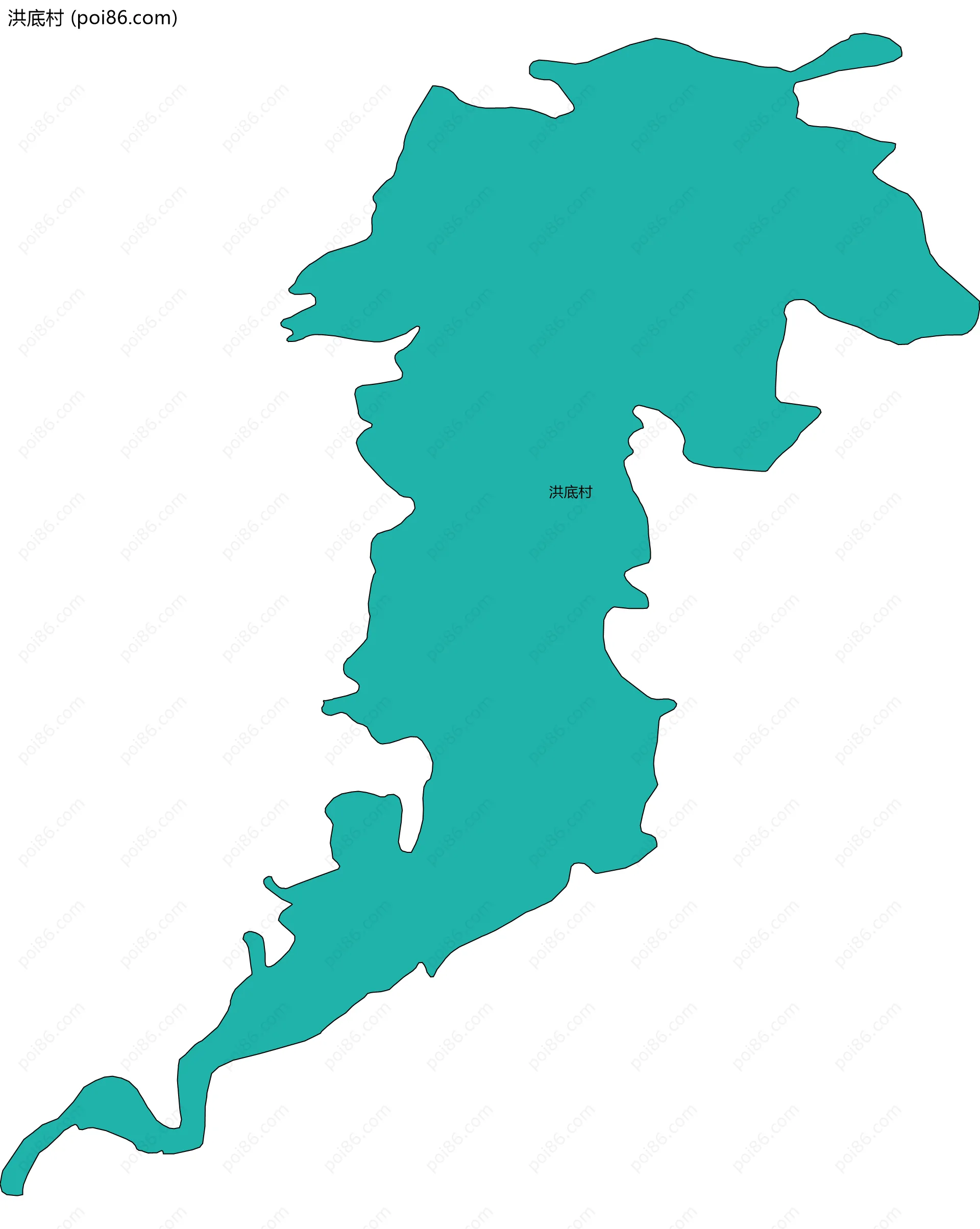 洪底村边界地图