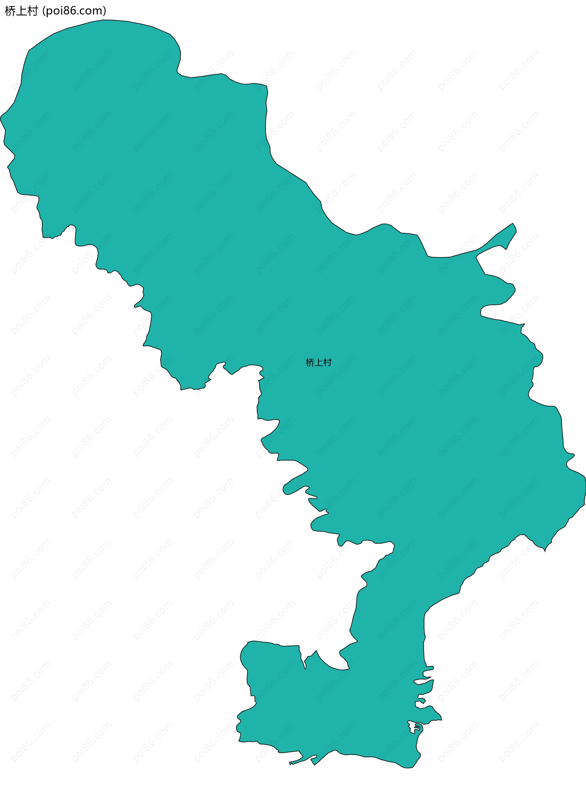 桥上村边界地图