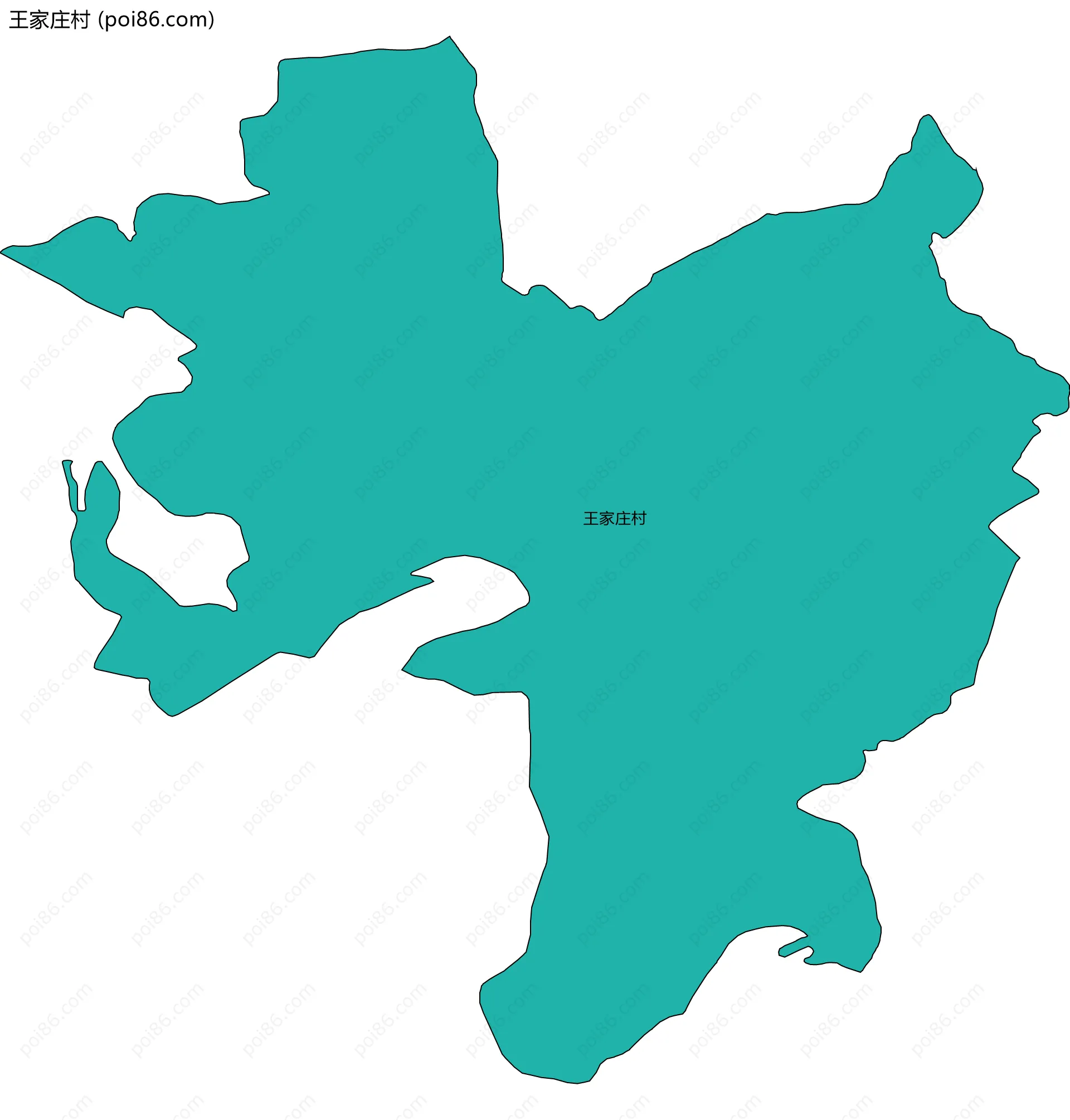 王家庄村边界地图