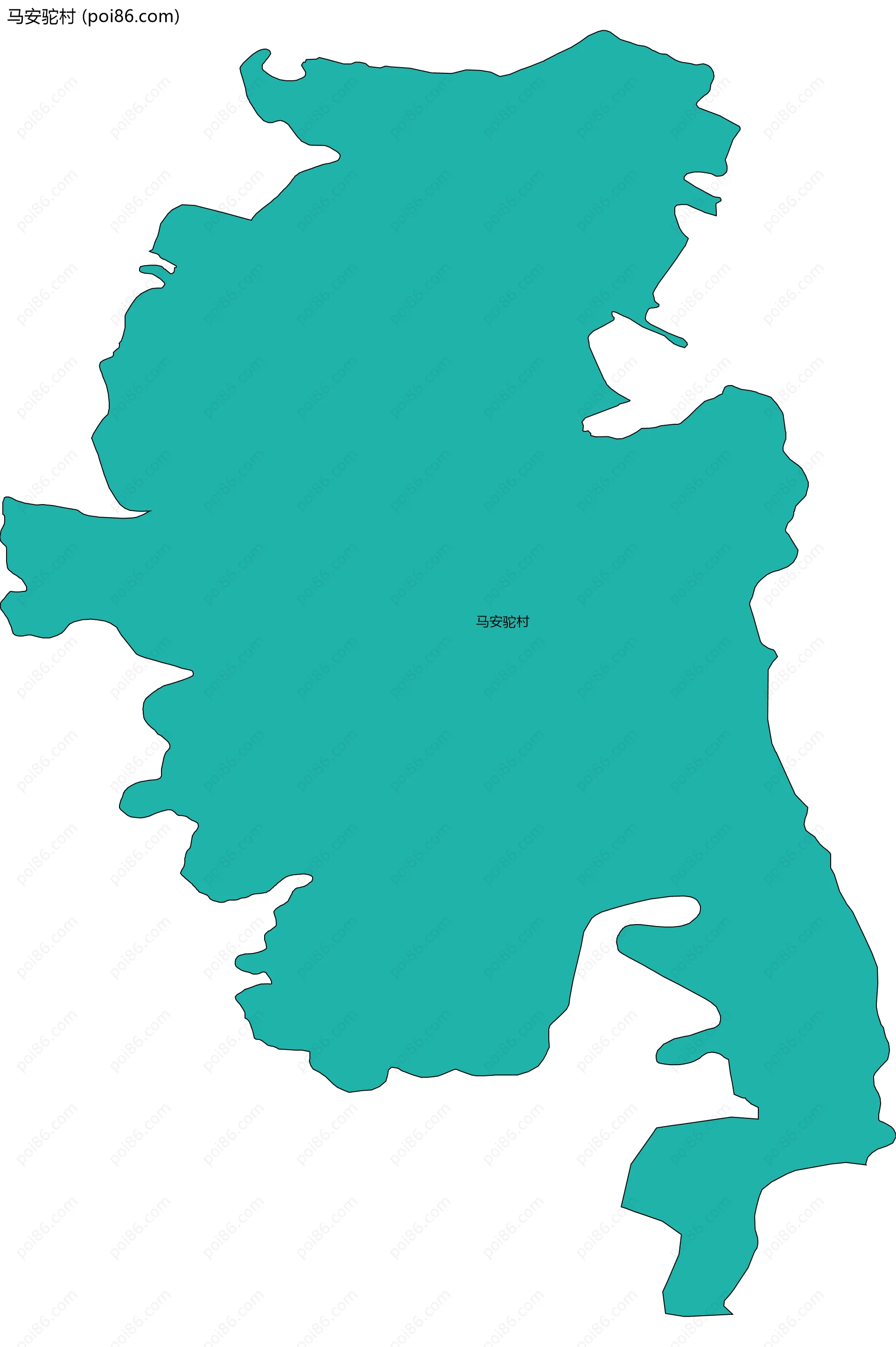 马安驼村边界地图