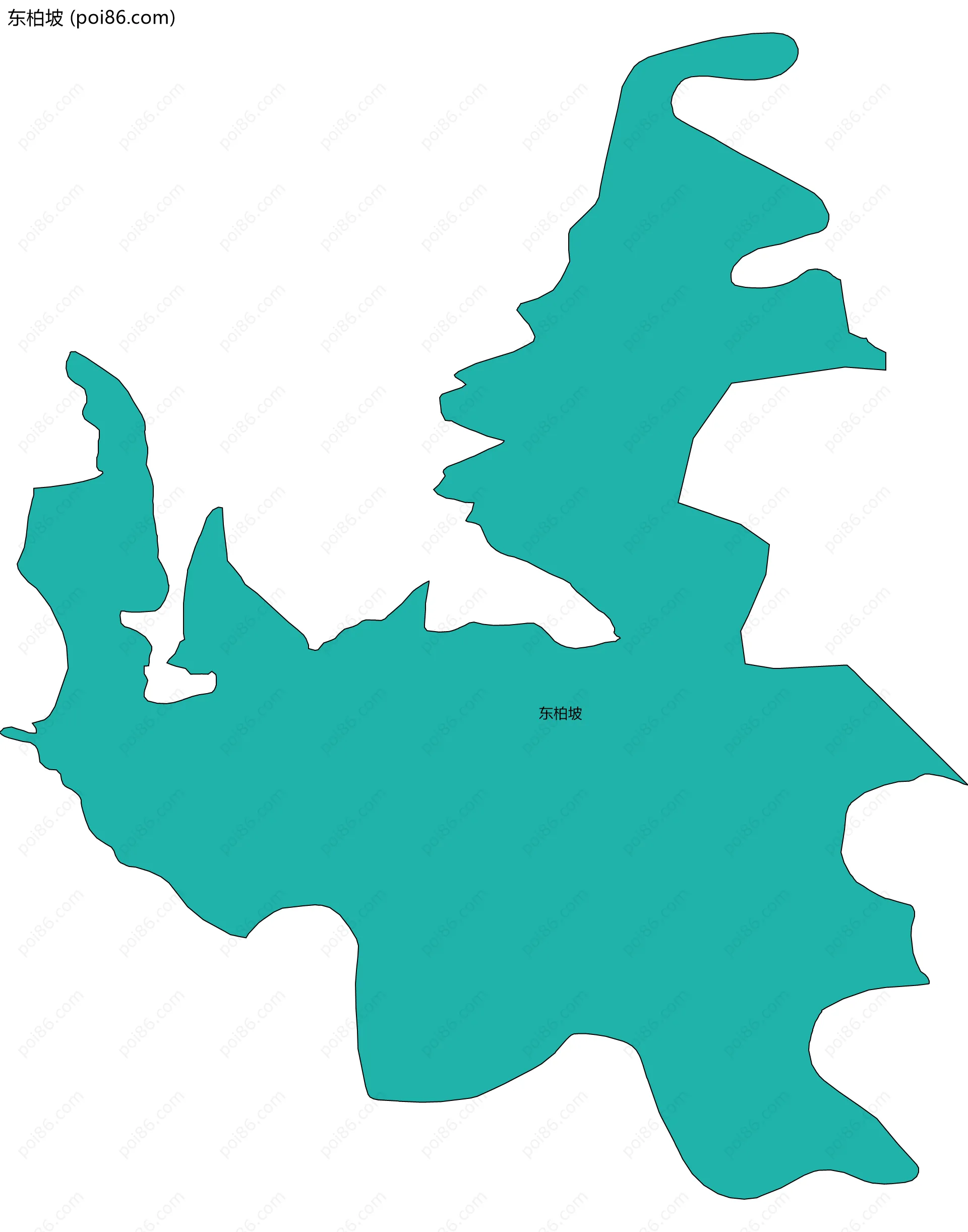 东柏坡边界地图