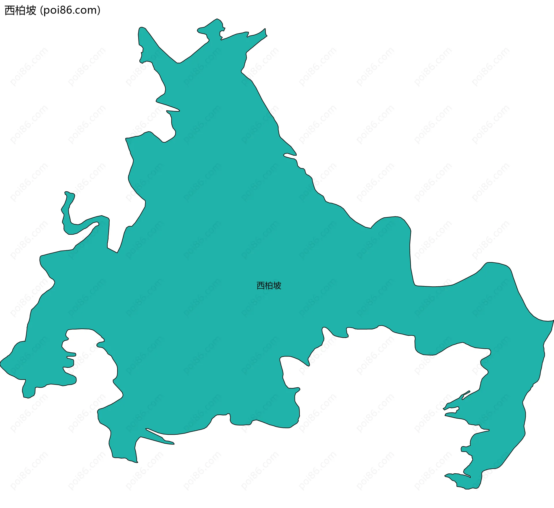 西柏坡边界地图