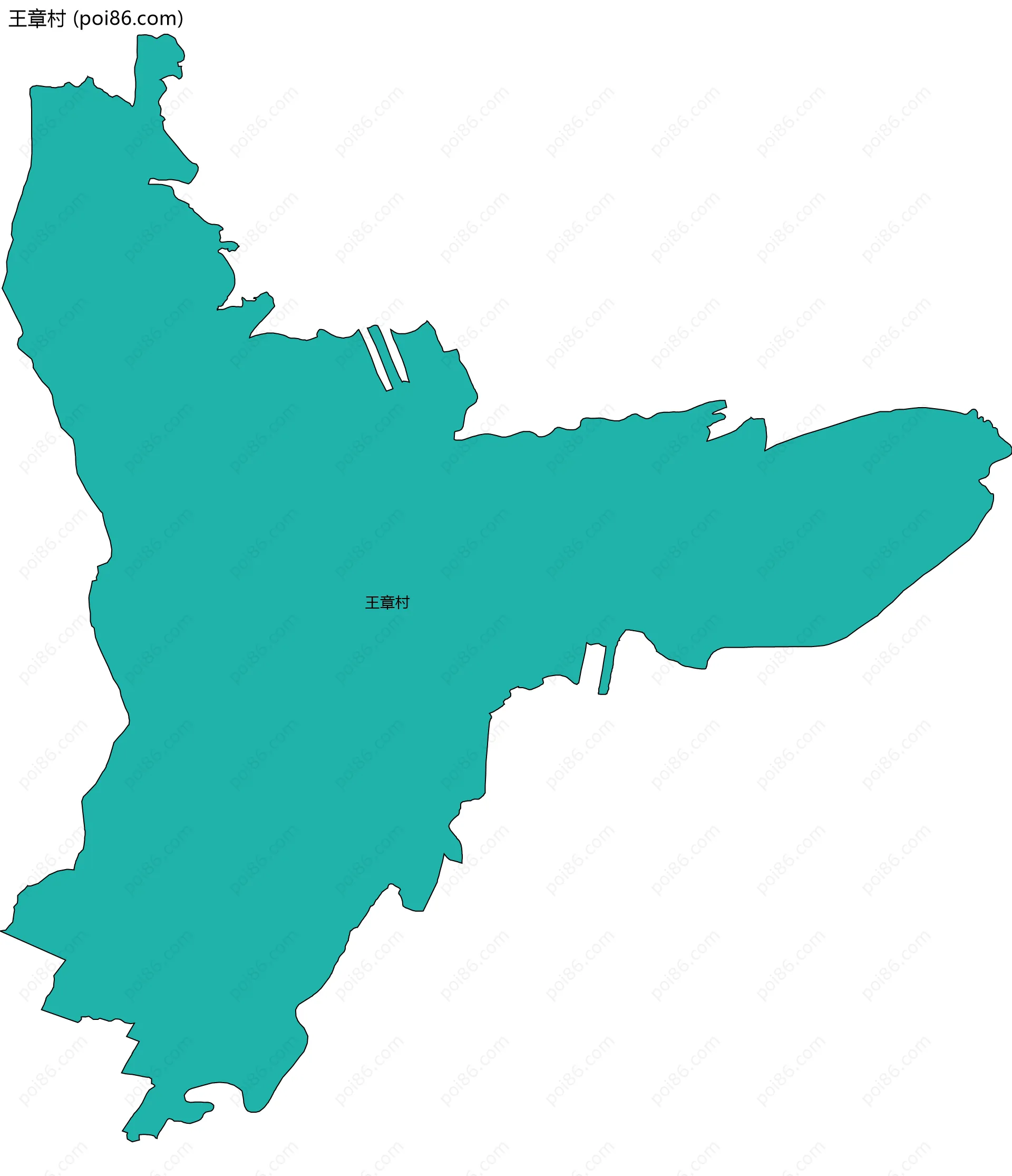 王章村边界地图