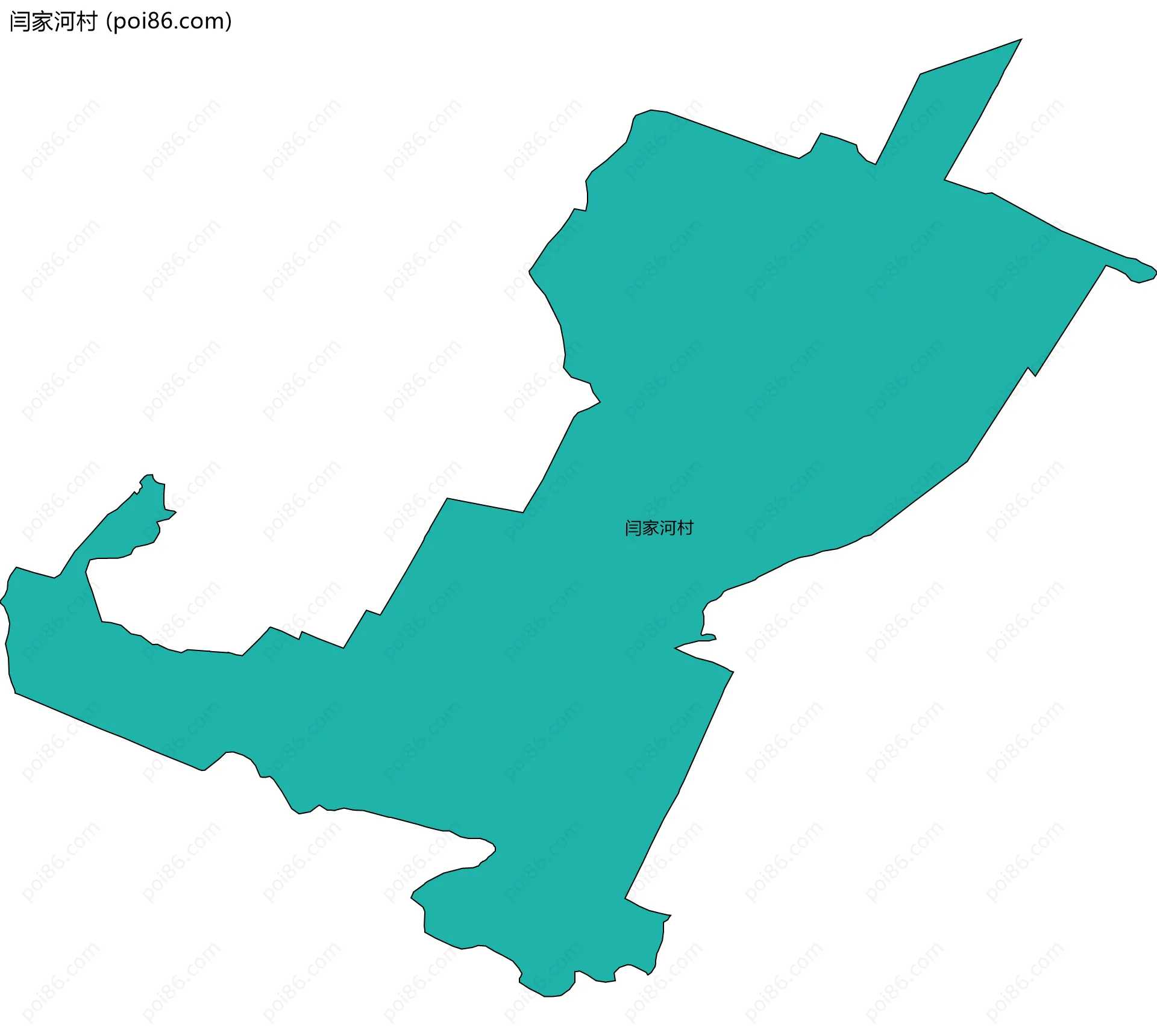 闫家河村边界地图