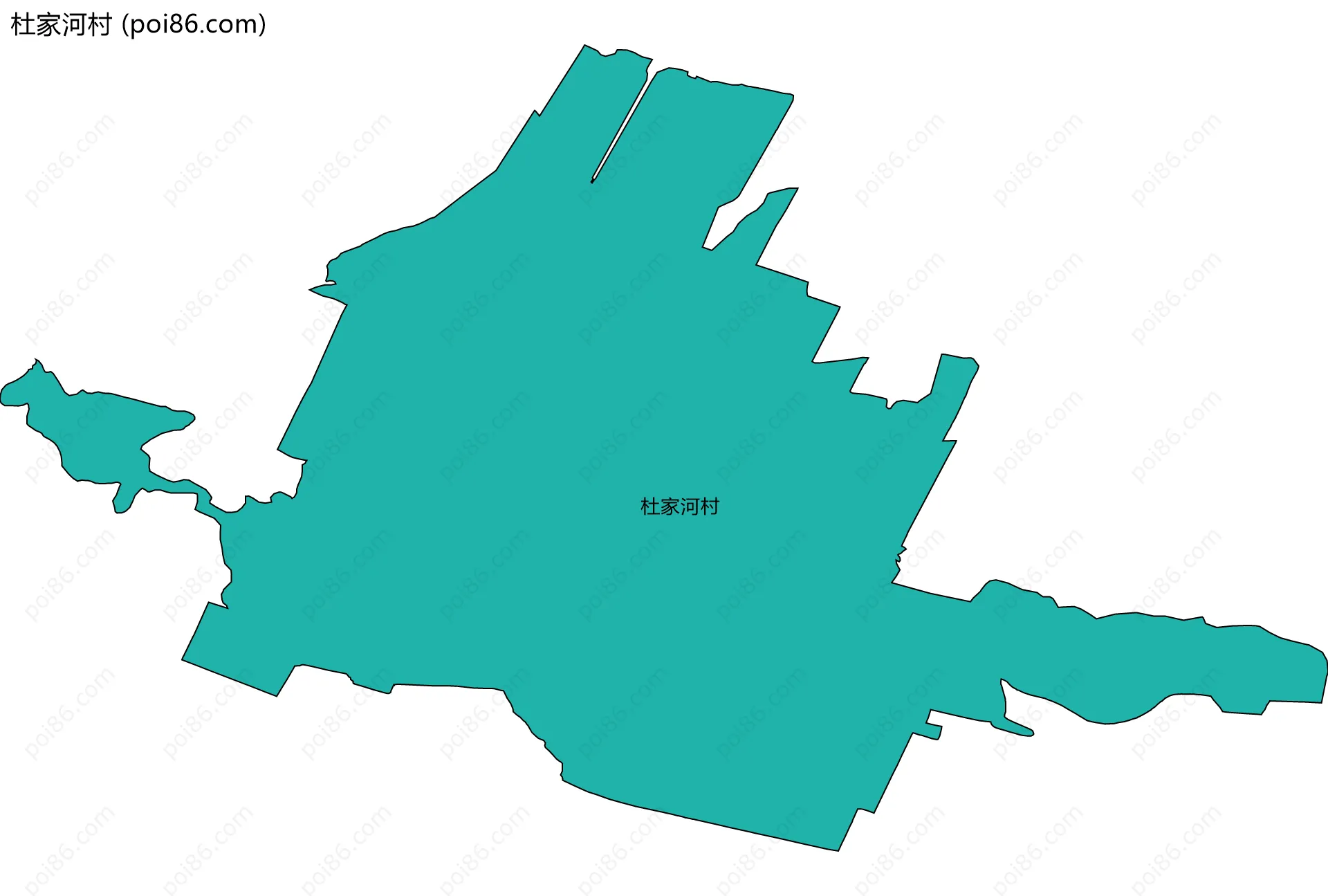 杜家河村边界地图