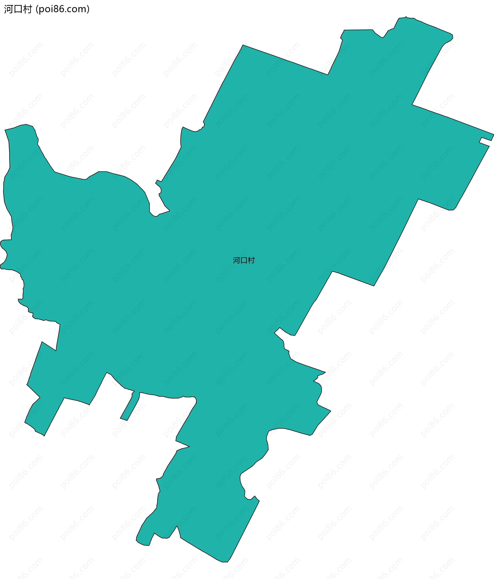 河口村边界地图