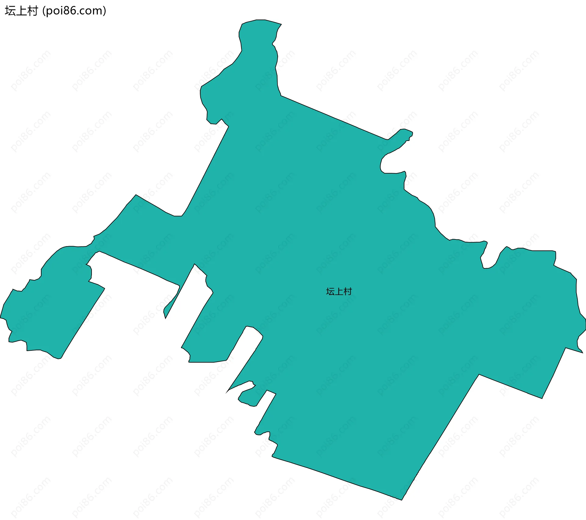 坛上村边界地图