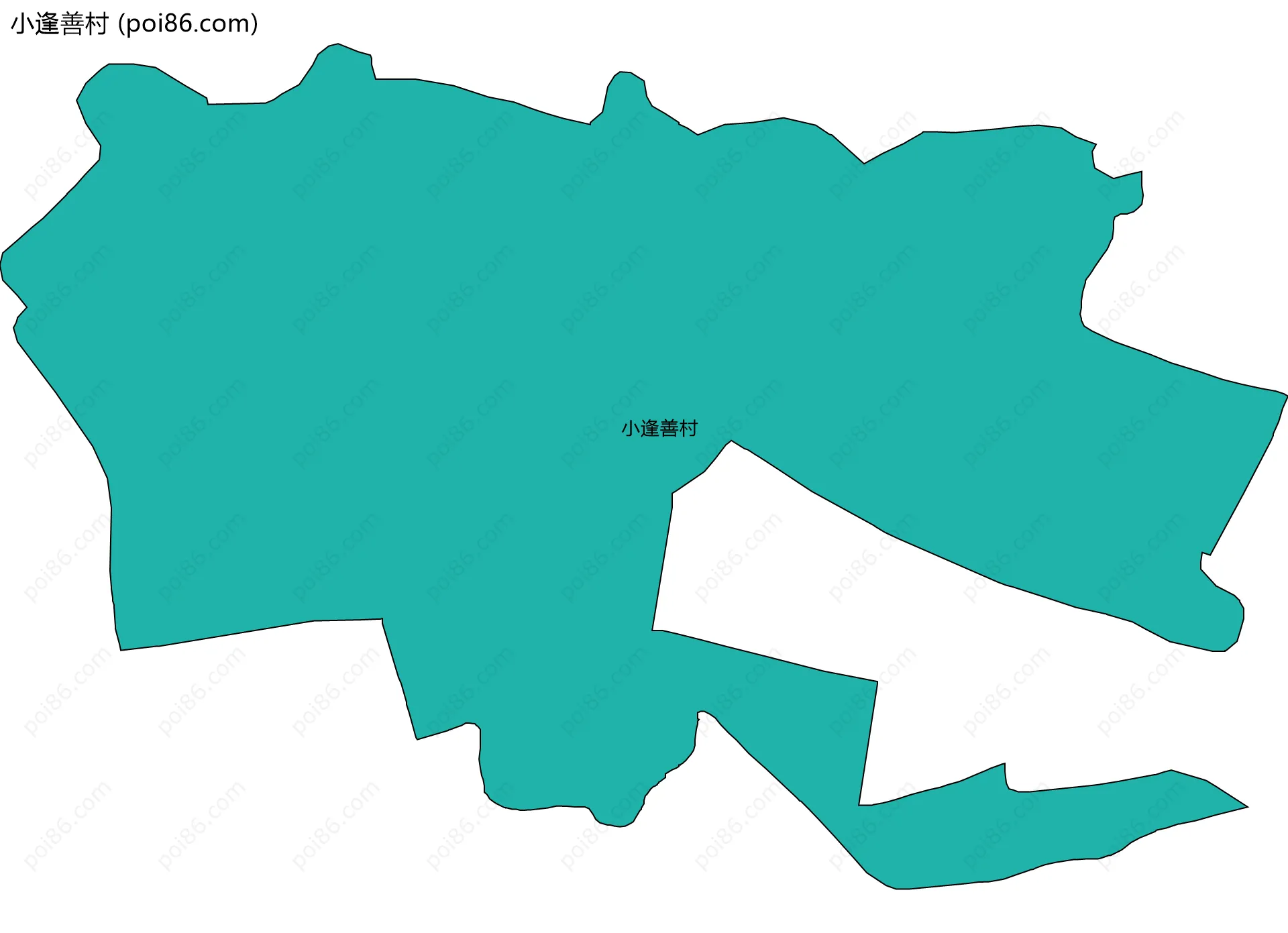 小逢善村边界地图
