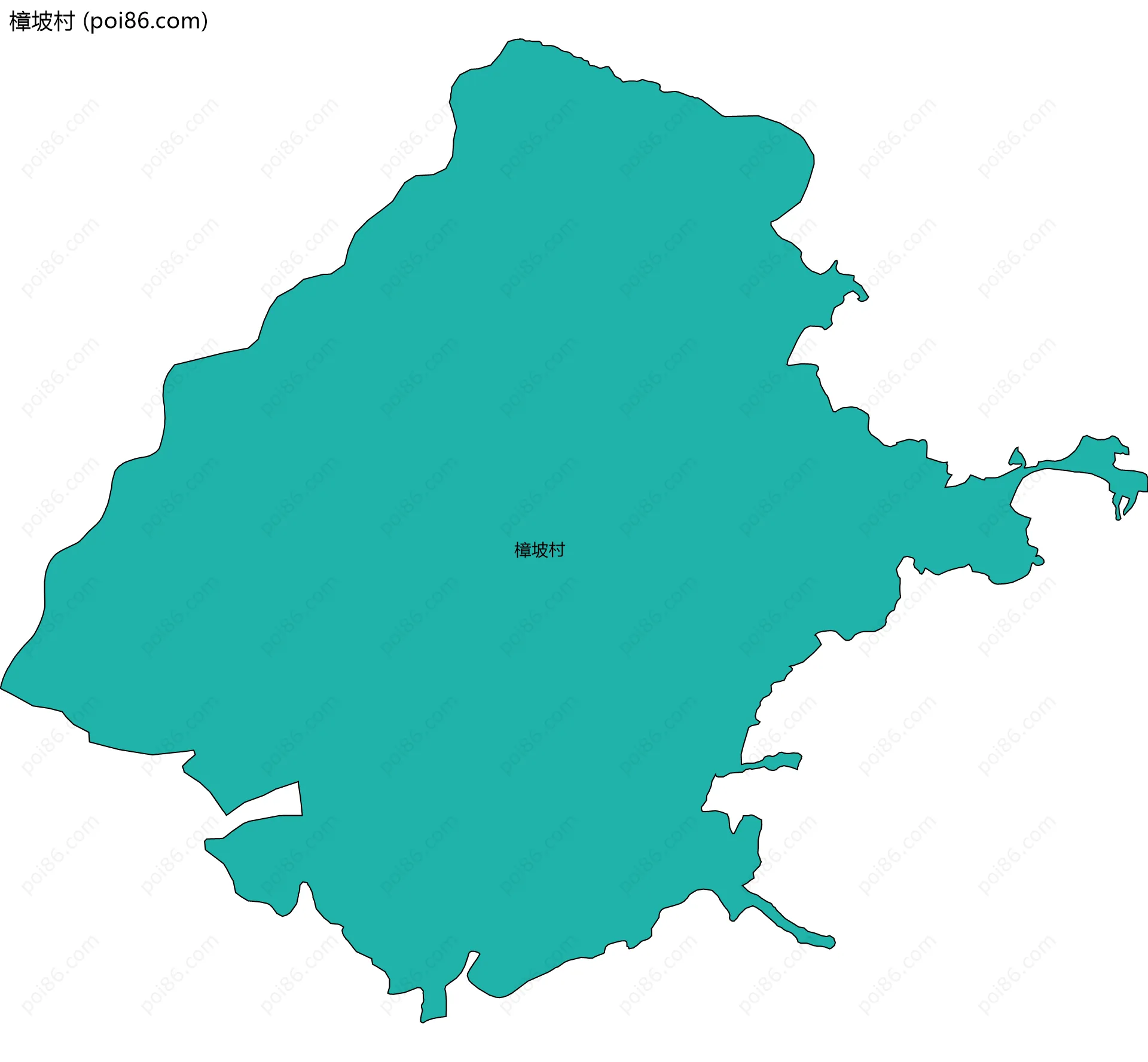 樟坡村边界地图