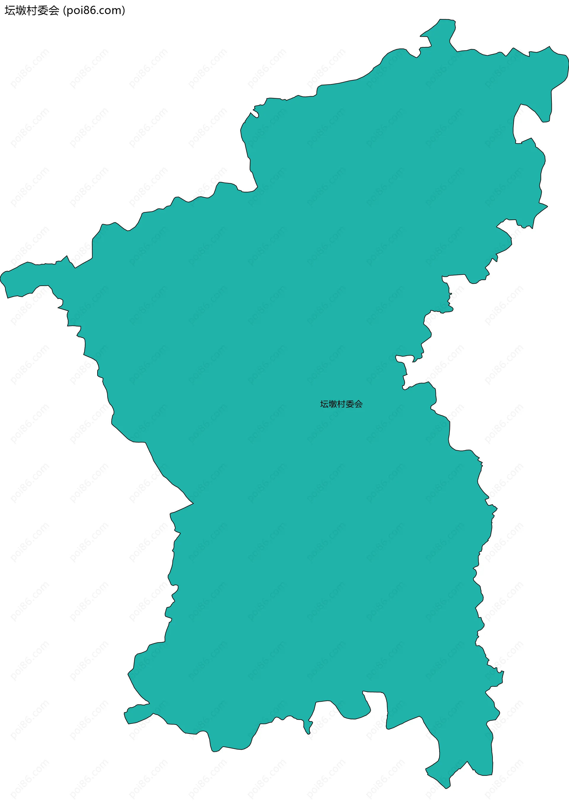 坛墩村委会边界地图