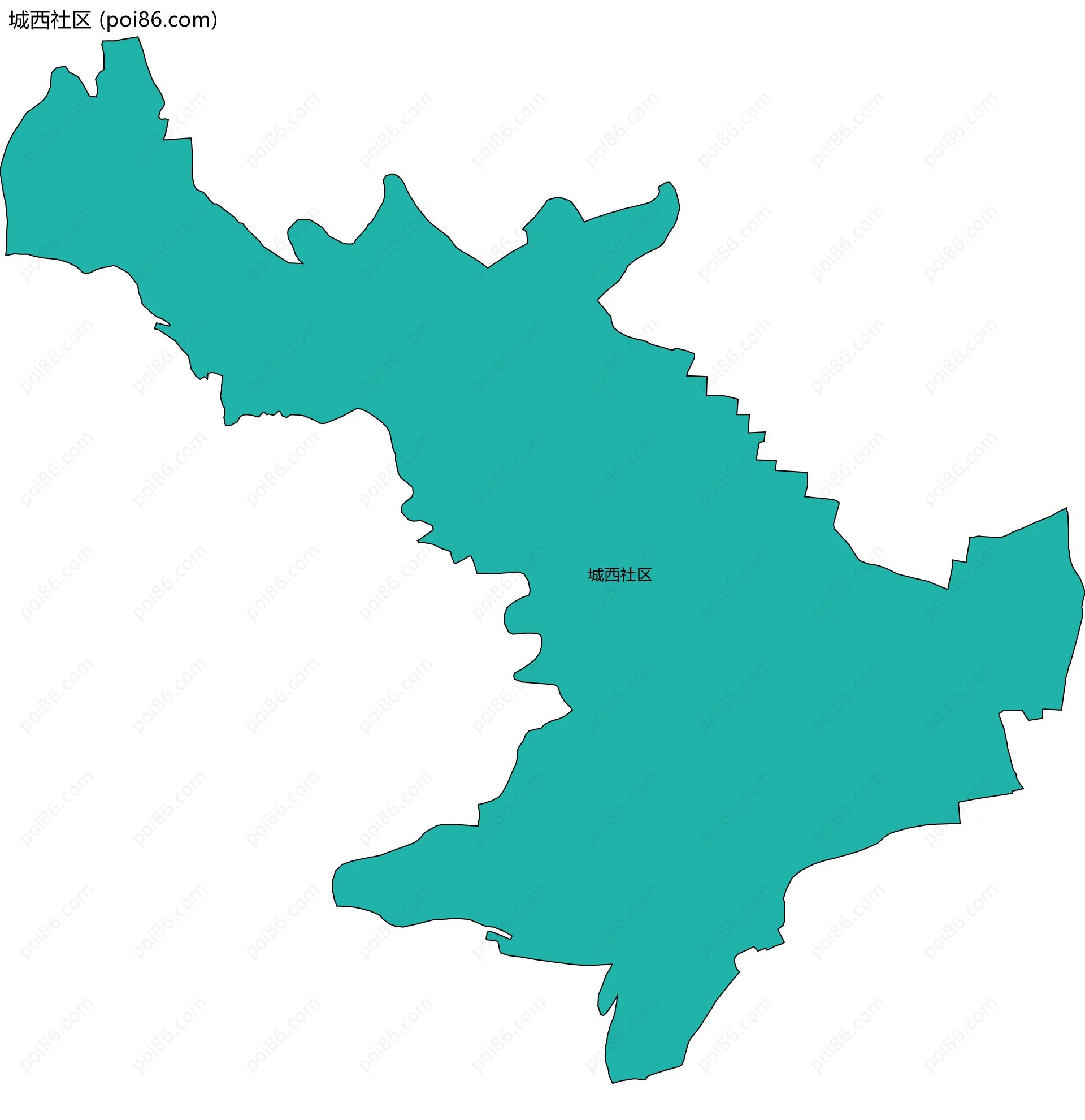 城西社区边界地图