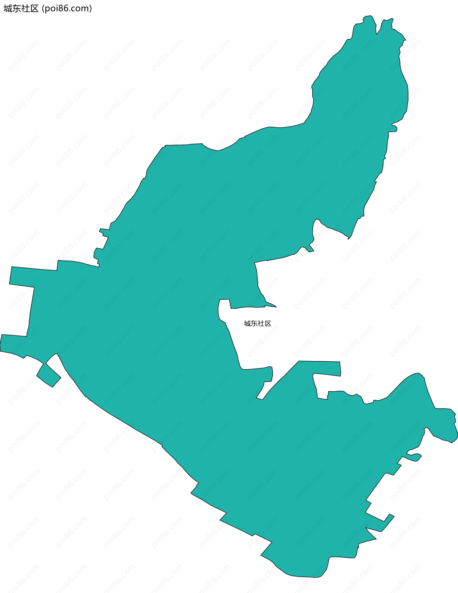 城东社区边界地图