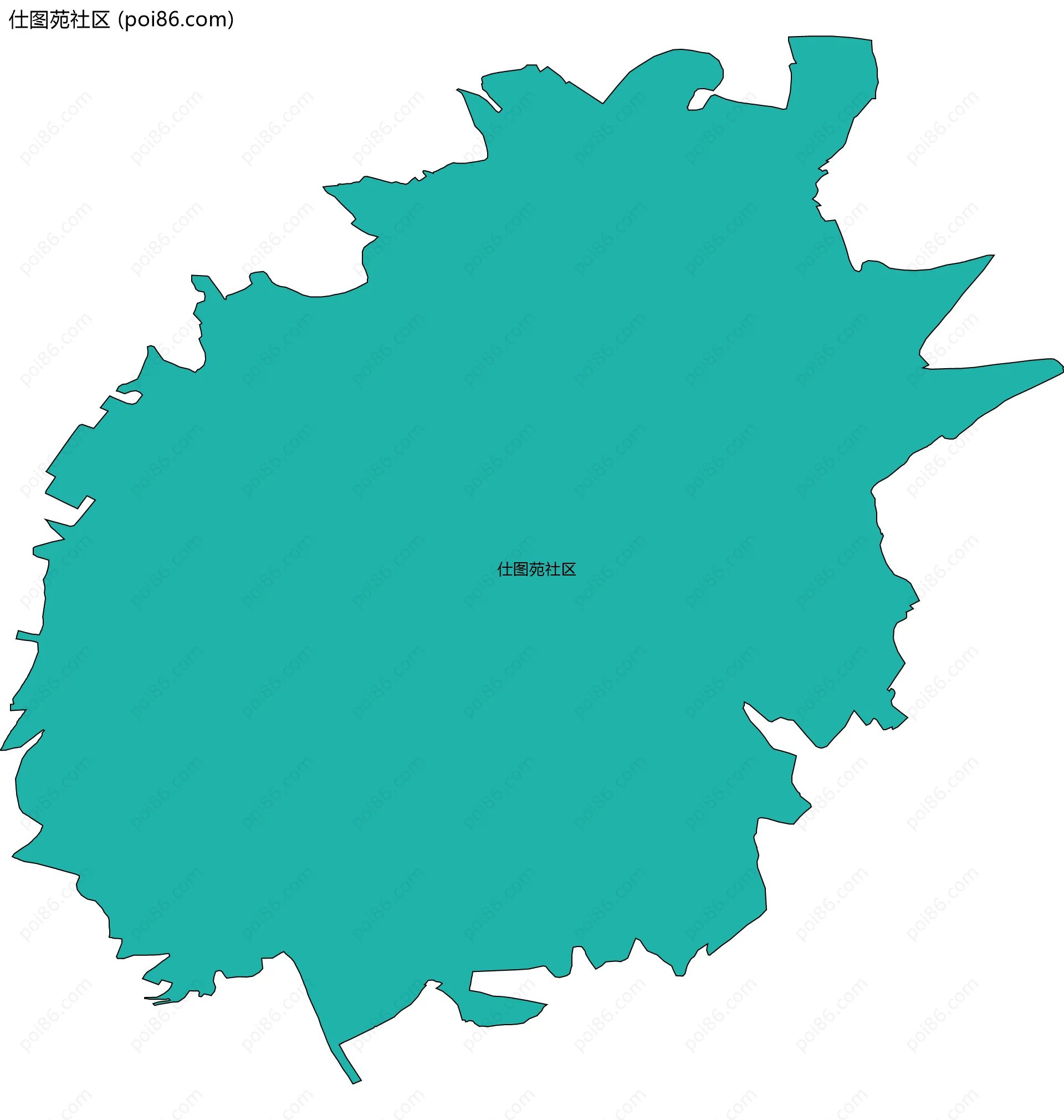 仕图苑社区边界地图