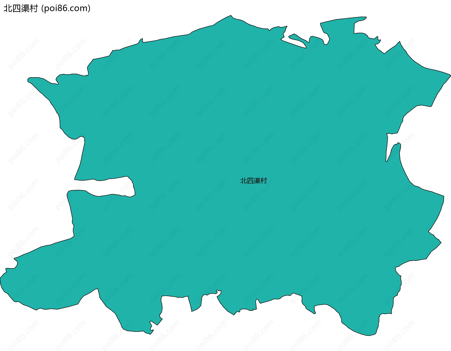 北四渠村边界地图