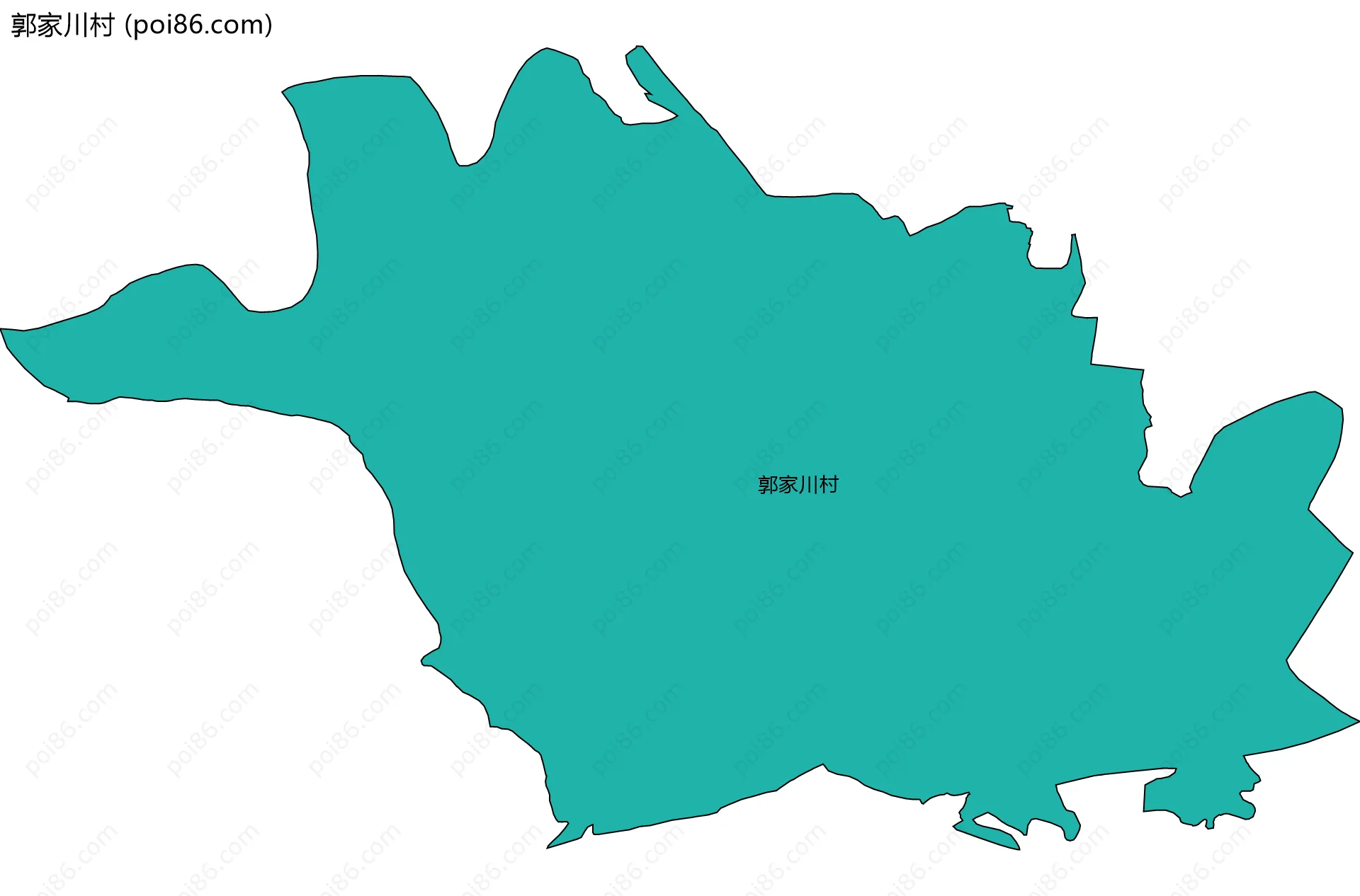 郭家川村边界地图
