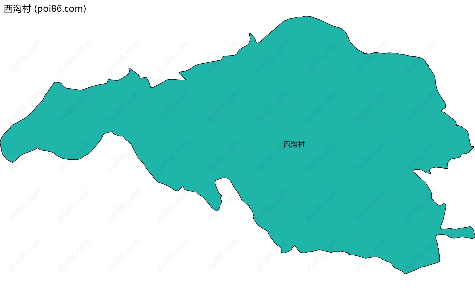 西沟村边界地图