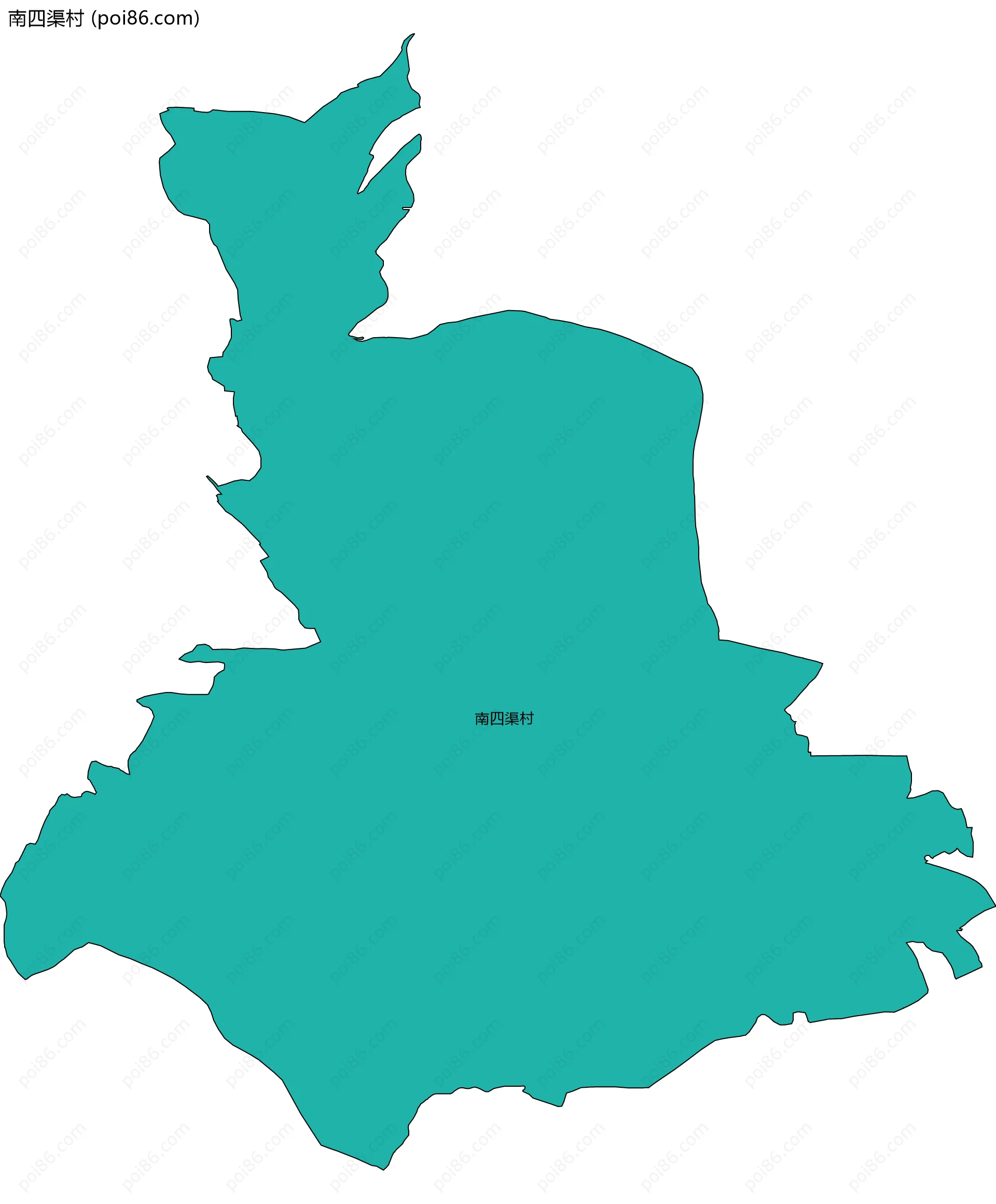 南四渠村边界地图