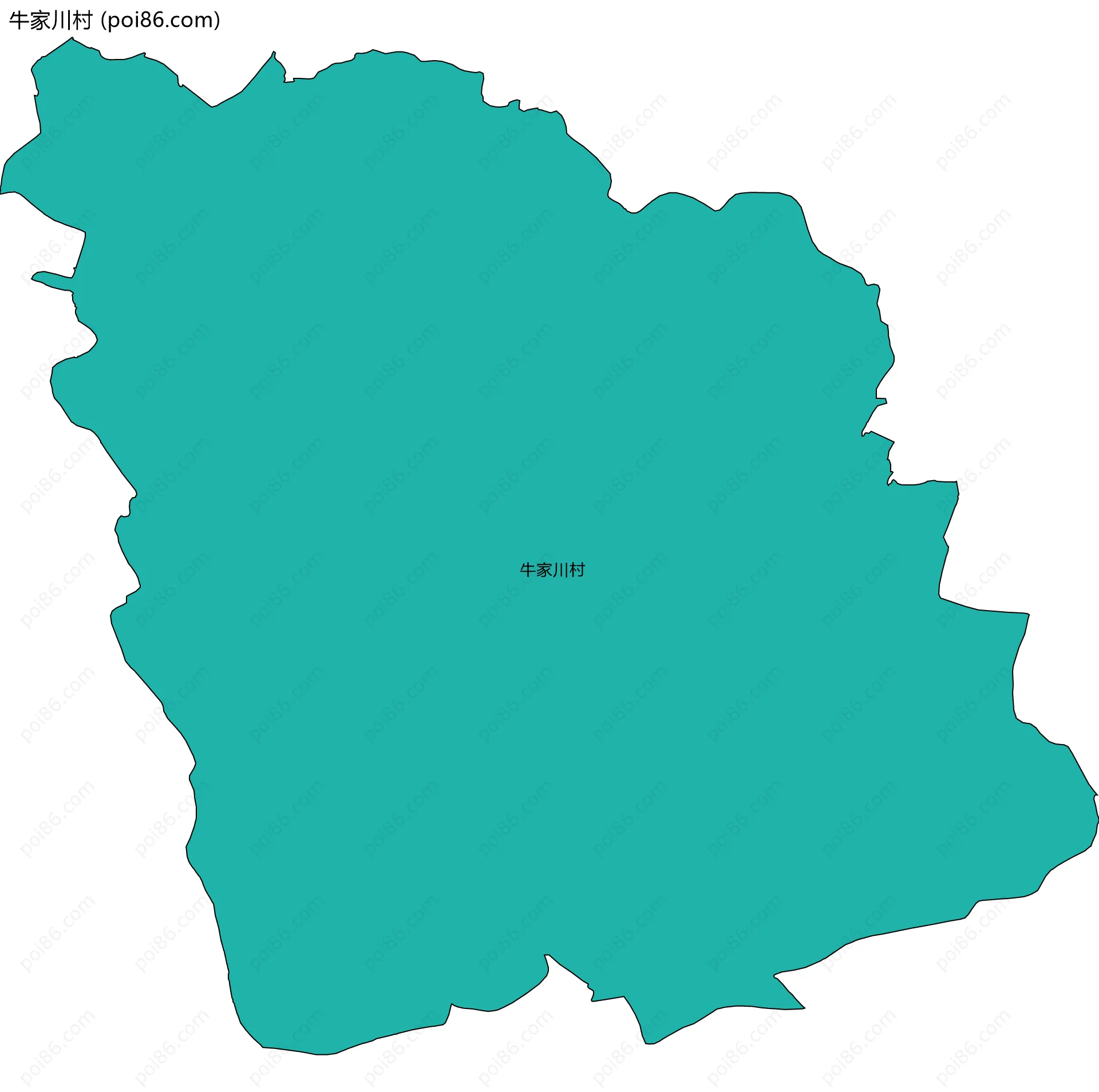 牛家川村边界地图