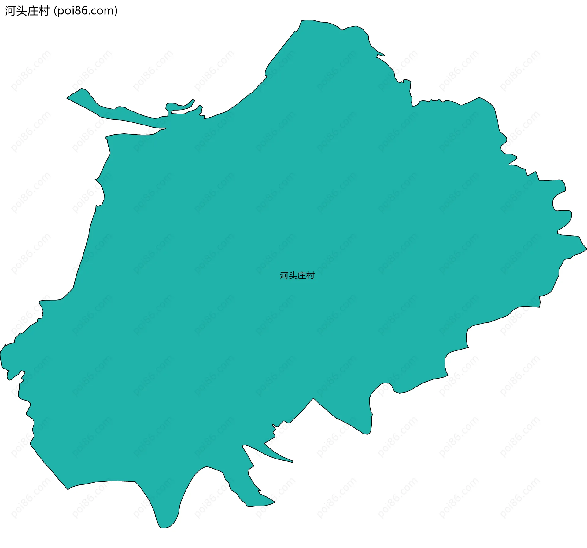 河头庄村边界地图