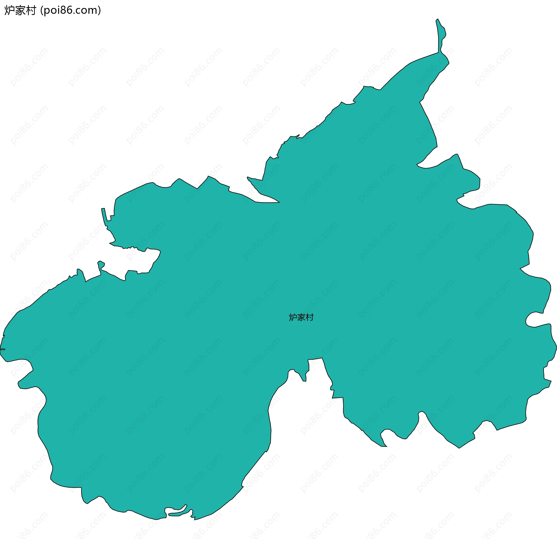 炉家村边界地图