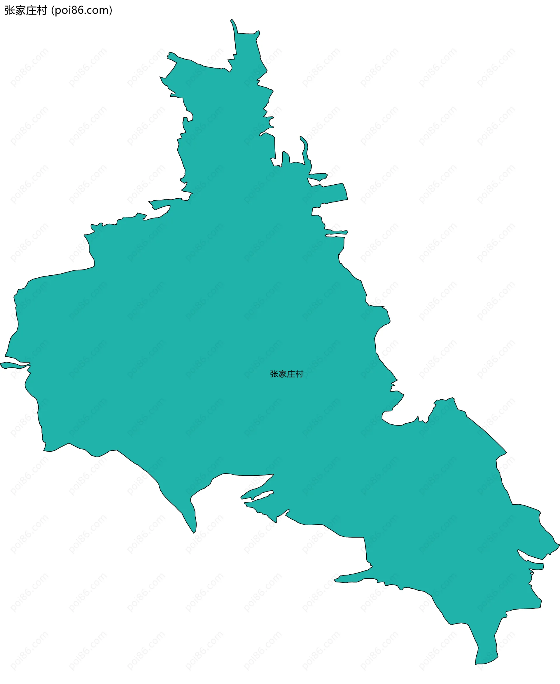 张家庄村边界地图