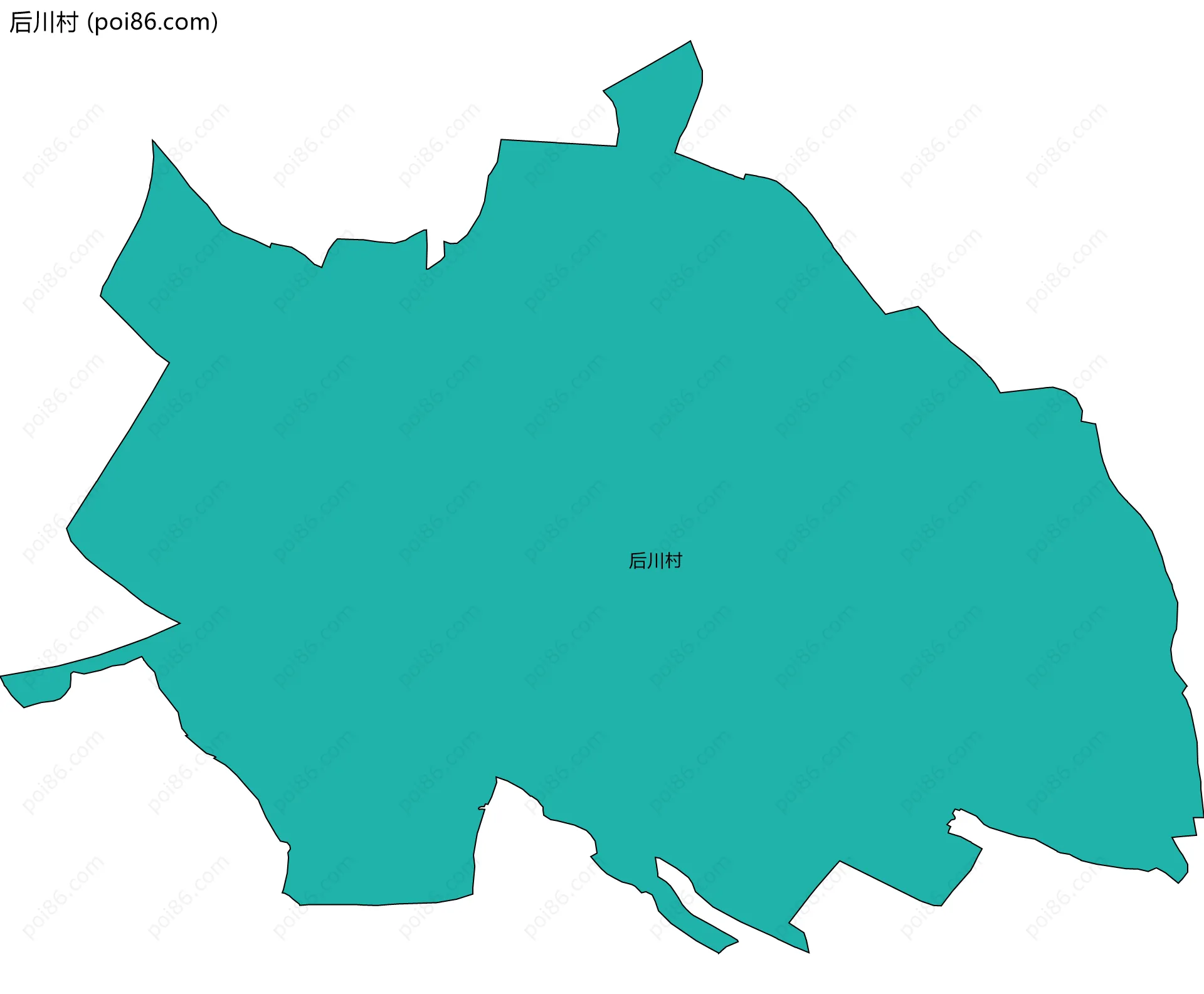 后川村边界地图