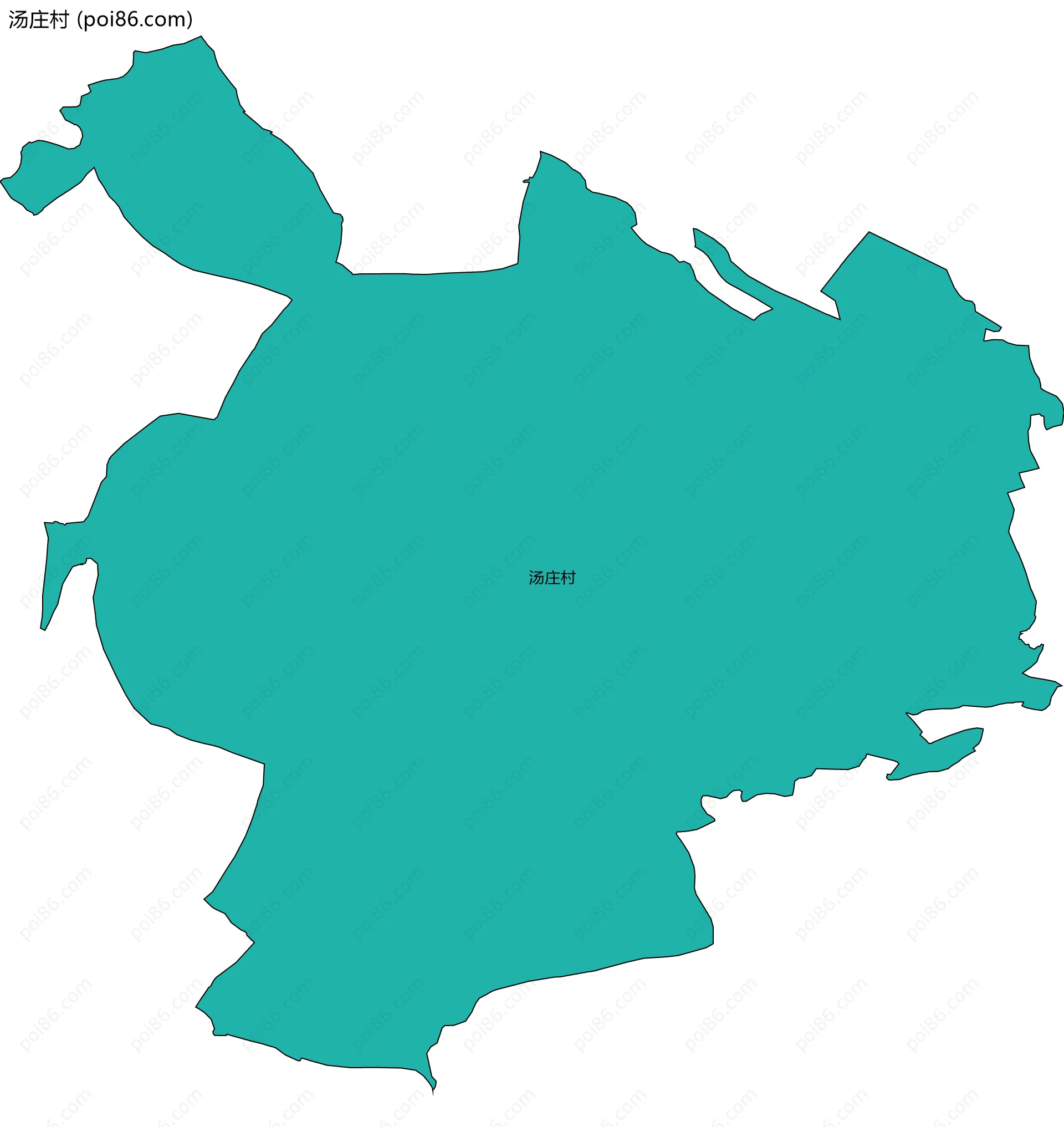 汤庄村边界地图