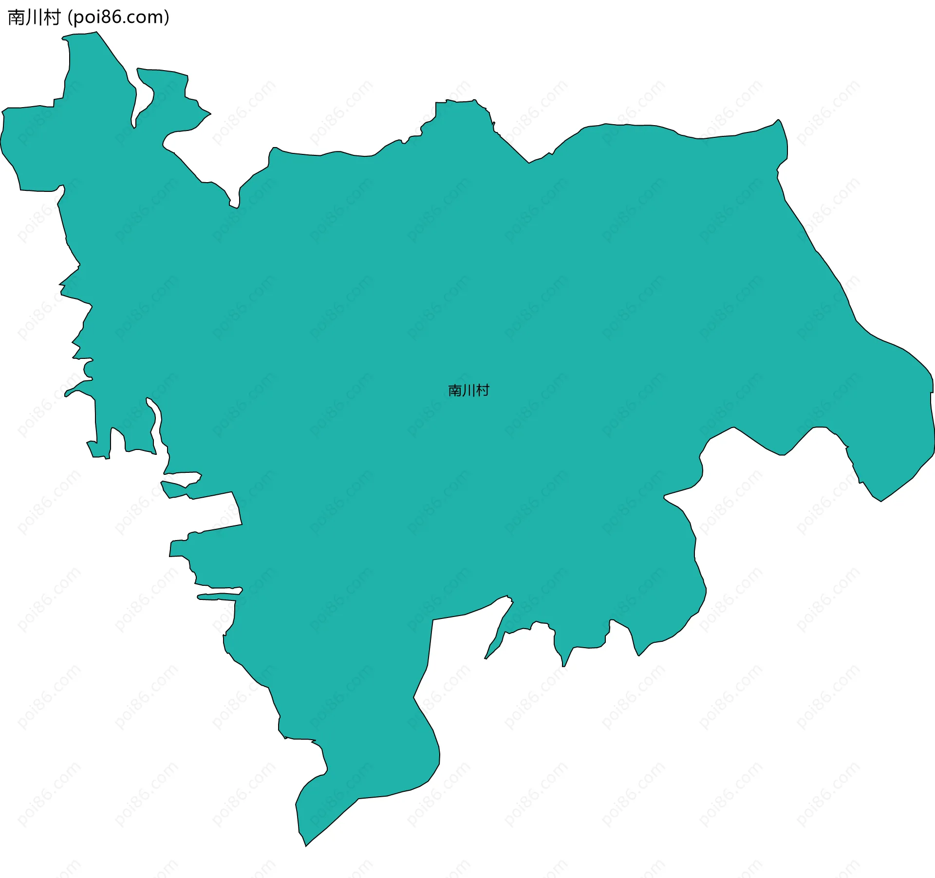 南川村边界地图